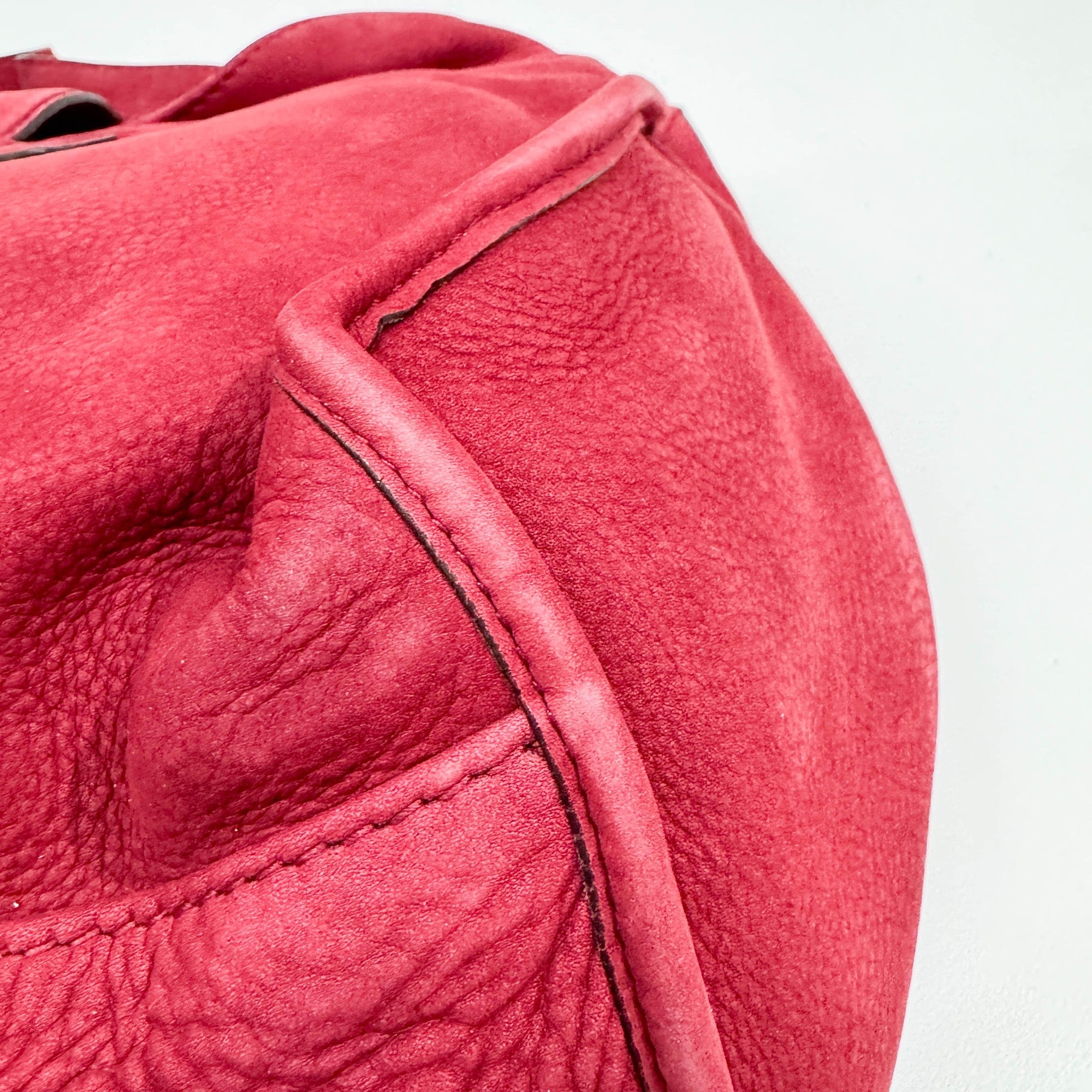 Stirrup Cherry Leather Shoulder Bag