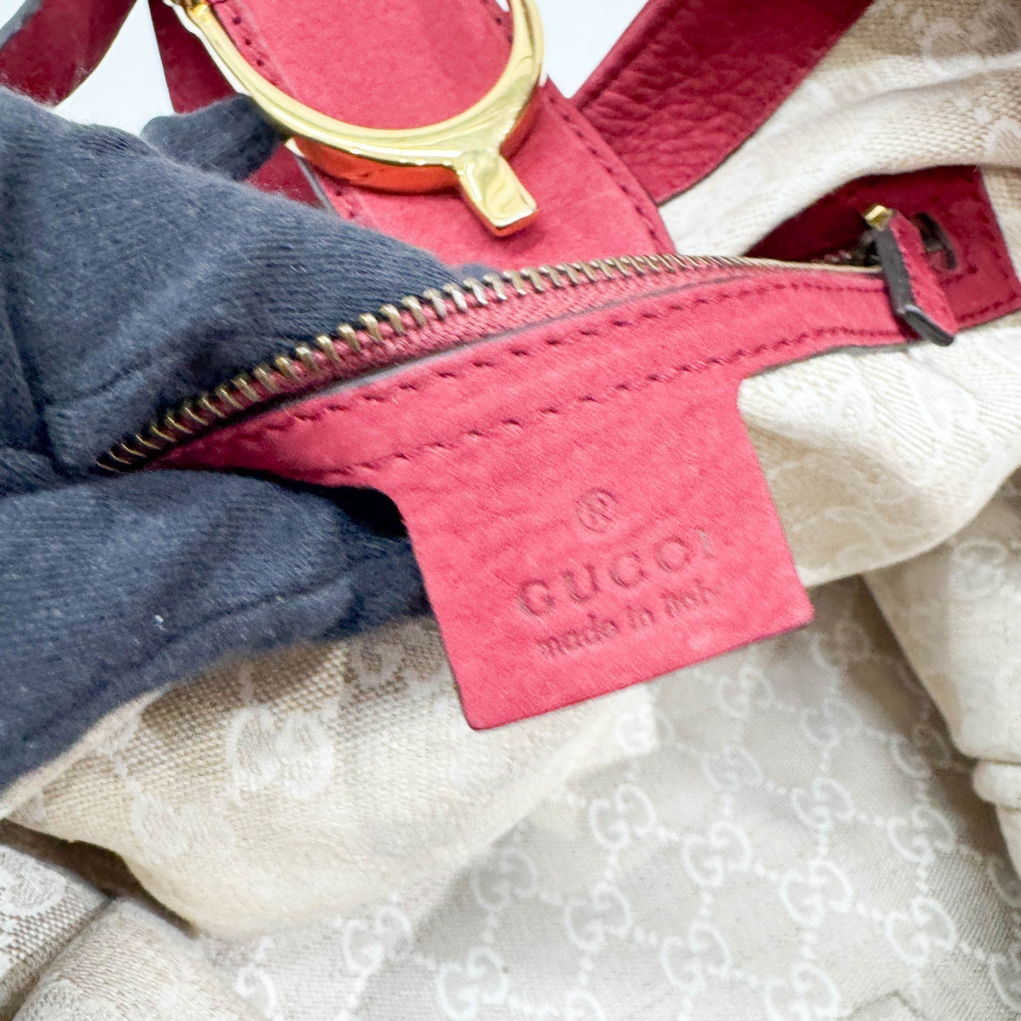 Stirrup Cherry Leather Shoulder Bag