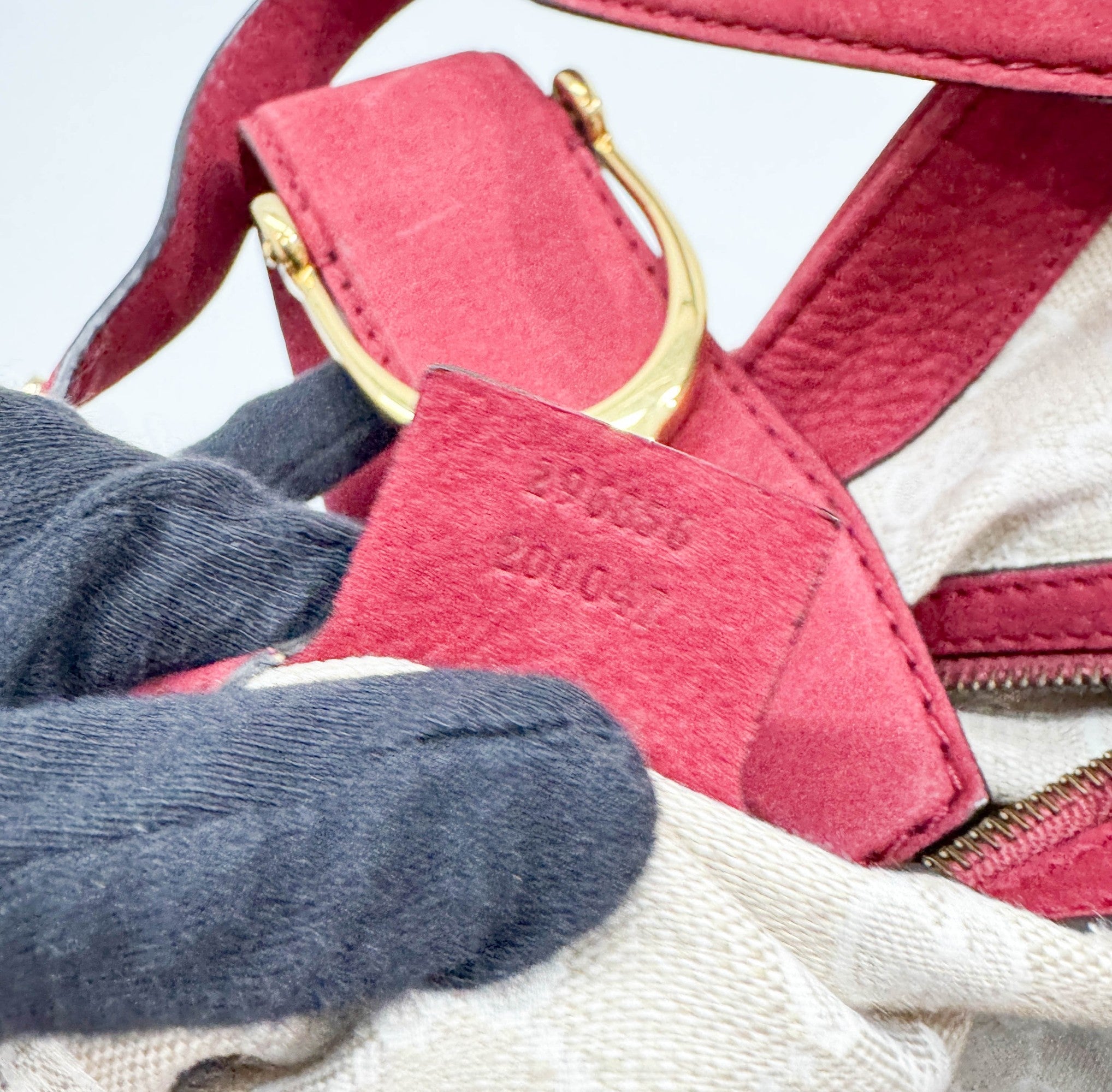 Stirrup Cherry Leather Shoulder Bag