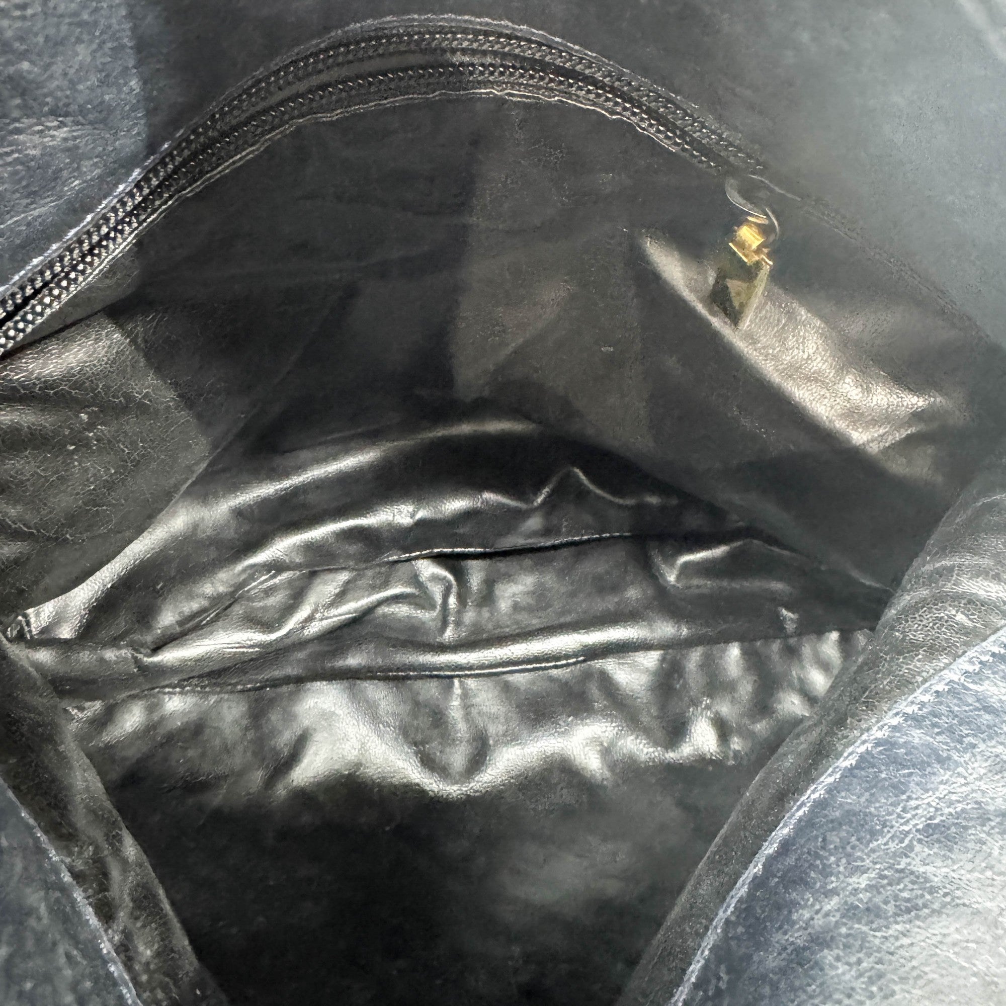 Intrecciato Dark Navy Leather Shoulder Bag