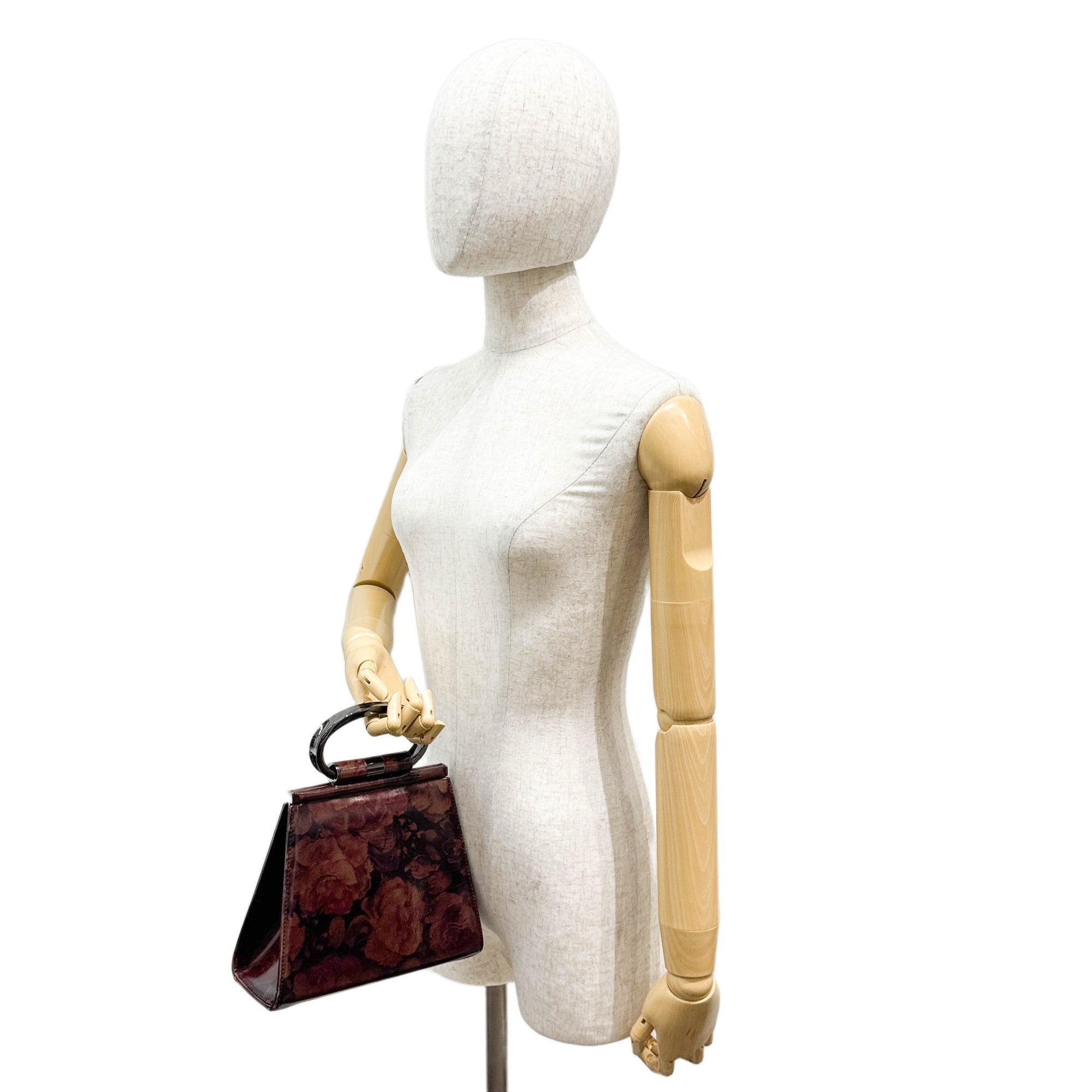 Multicolor Floral Leather Hand Bag