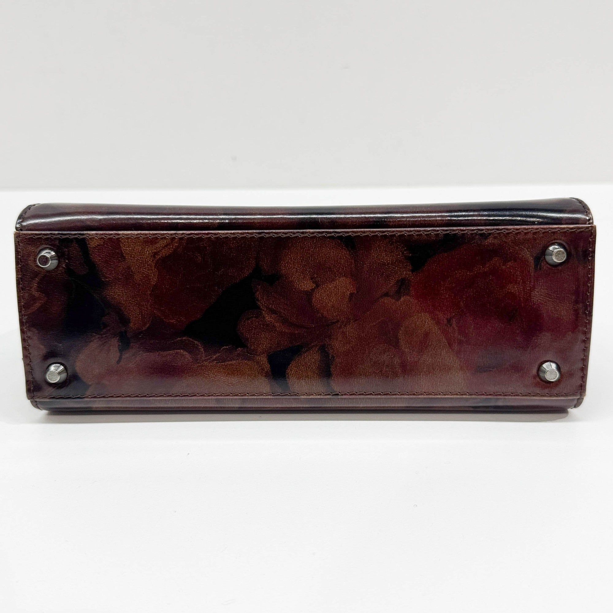 Multicolor Floral Leather Hand Bag