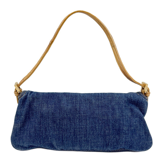 Baguette in Blue Denim Shoulder Bag