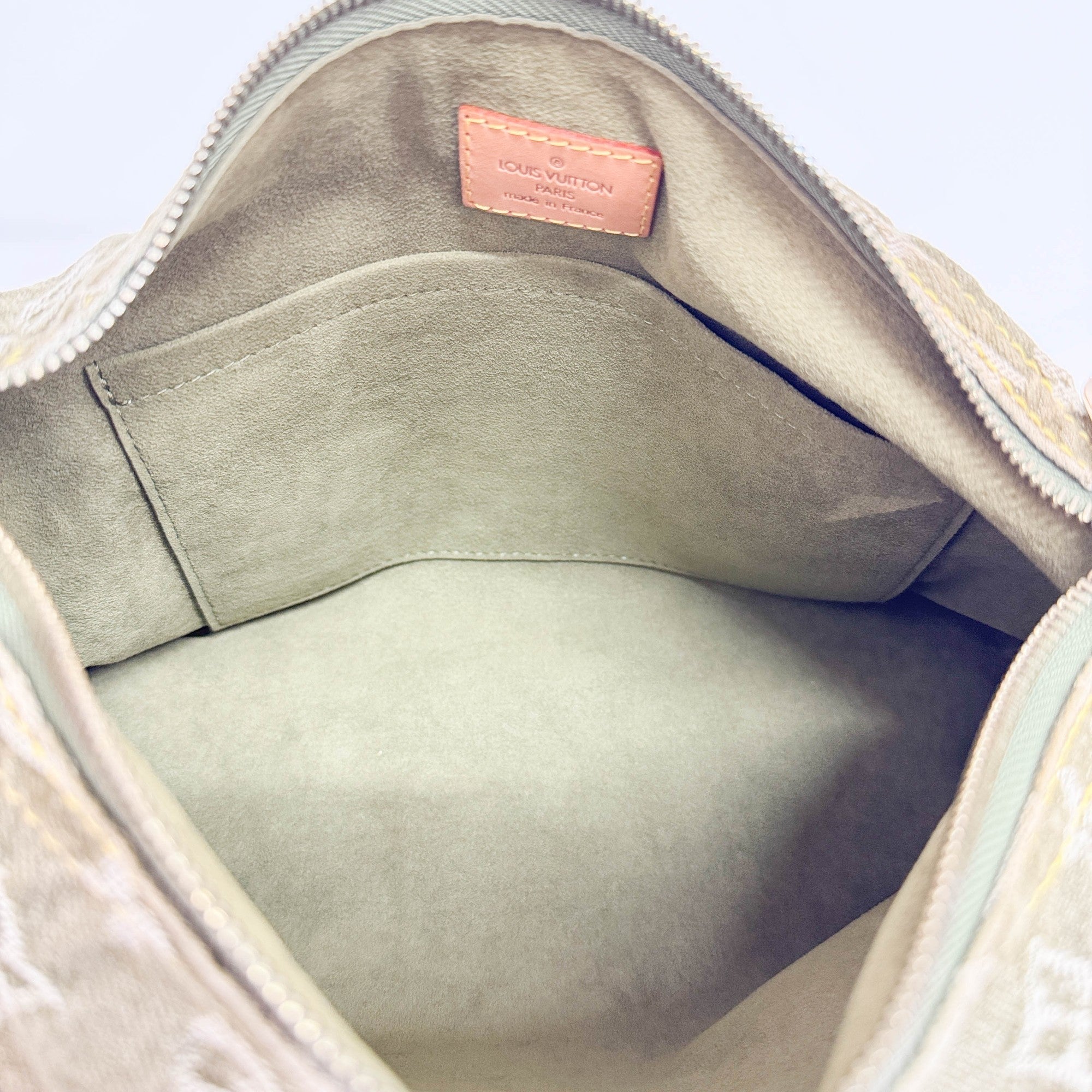 Baggy Monogram Green Denim Shoulder Bag