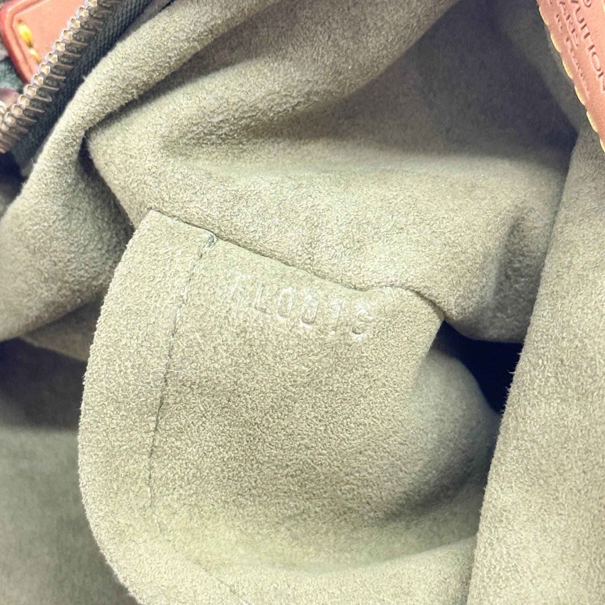 Baggy Monogram Green Denim Shoulder Bag