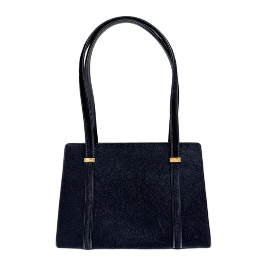 Black Pony Hair Shoulder Bag