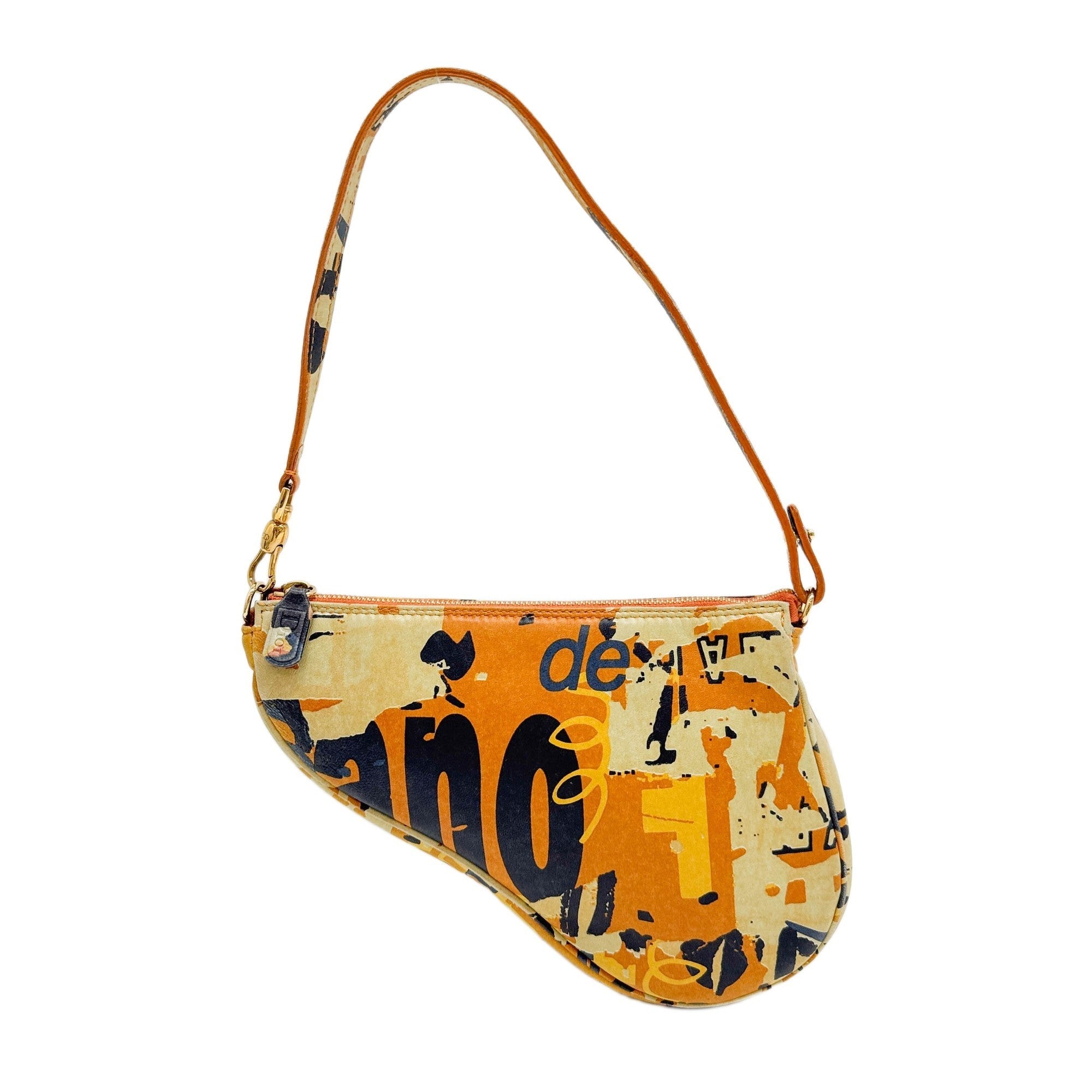 Saddle Pouch Multicolor Leather Shoulder Bag