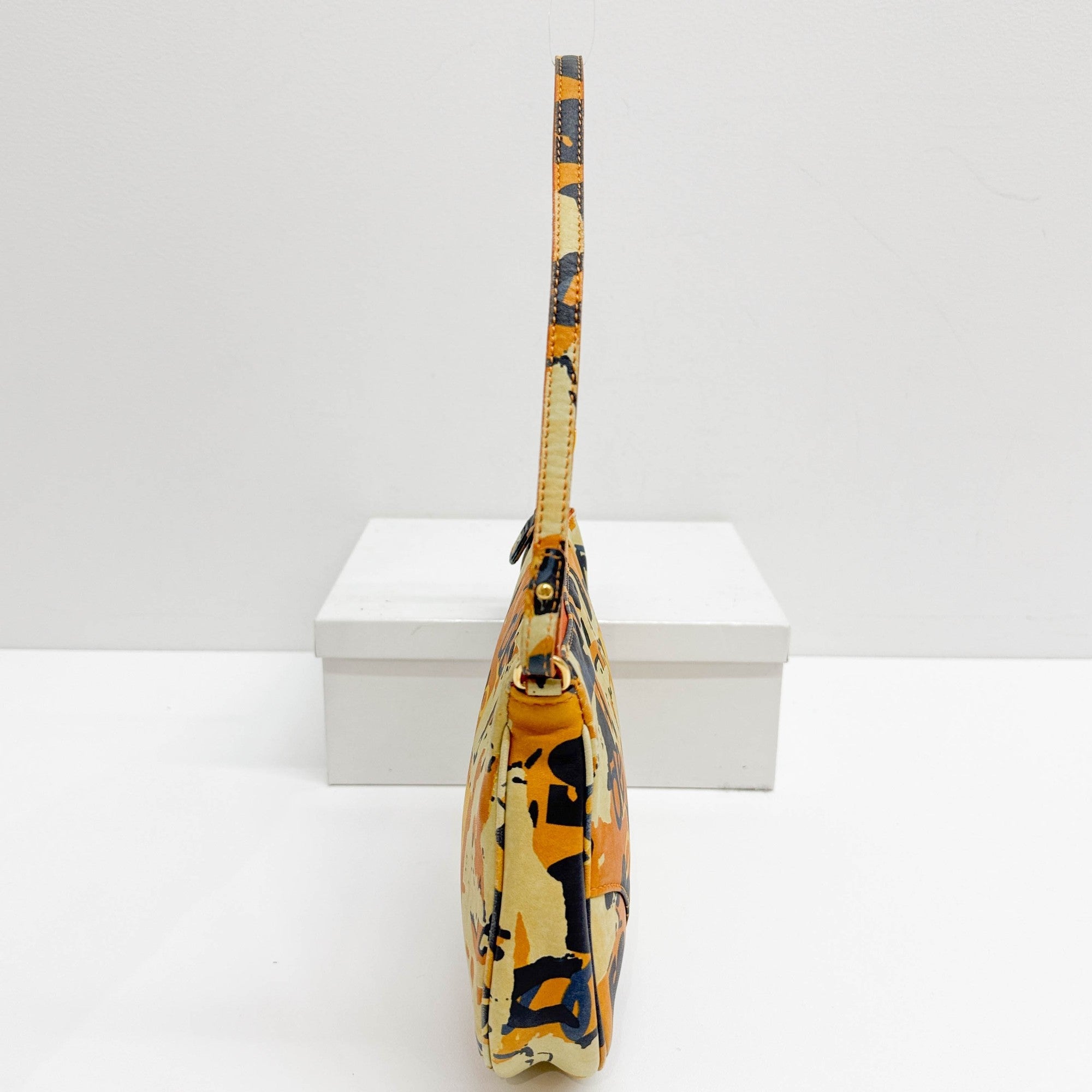 Saddle Pouch Multicolor Leather Shoulder Bag