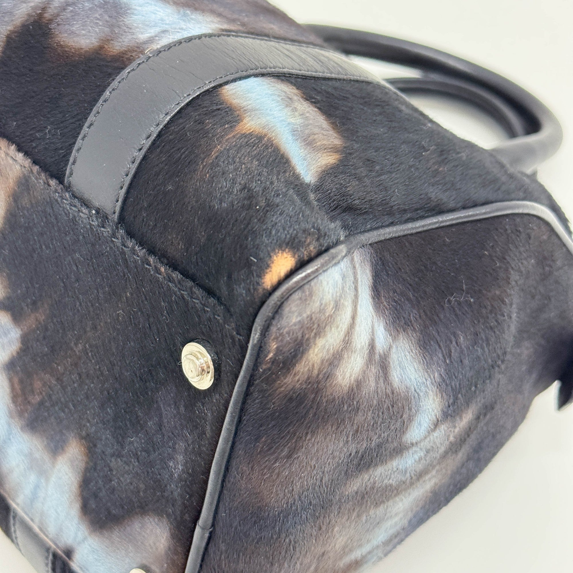 Boston Multicolor Pony Hair Hand Bag