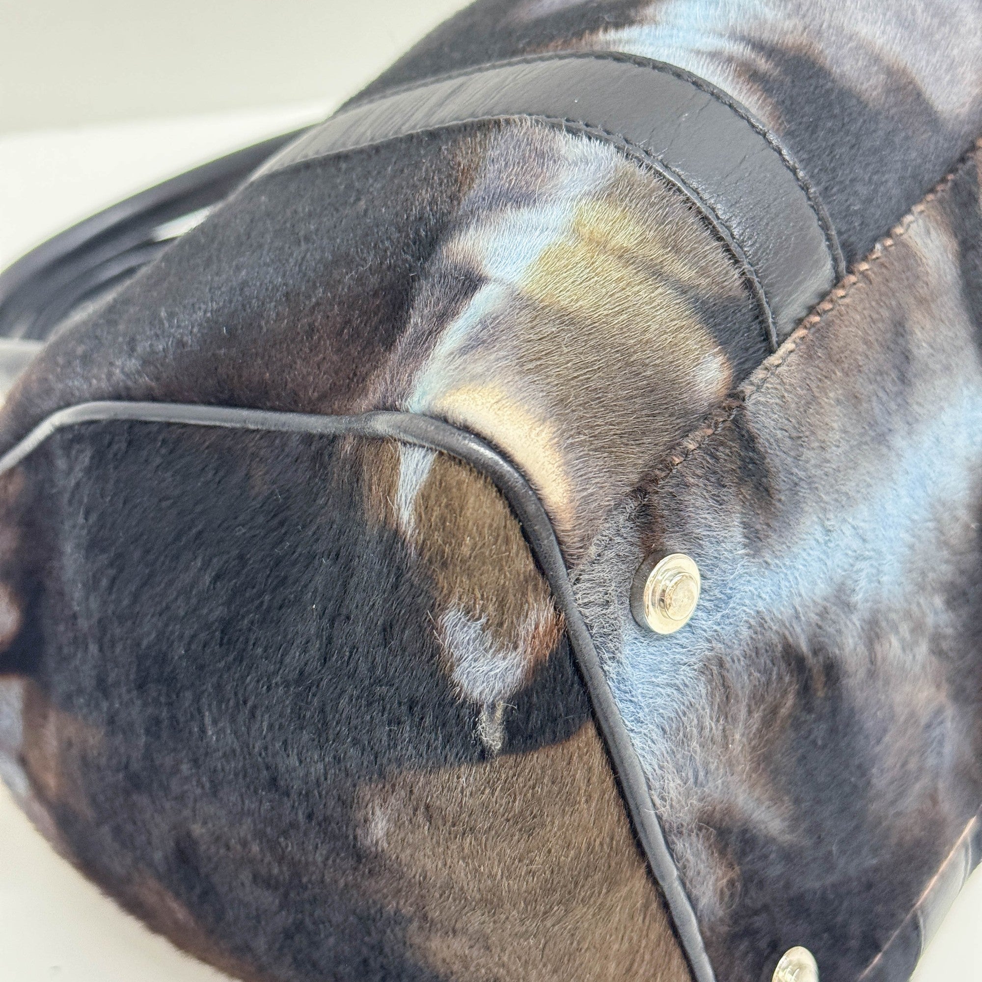 Boston Multicolor Pony Hair Hand Bag