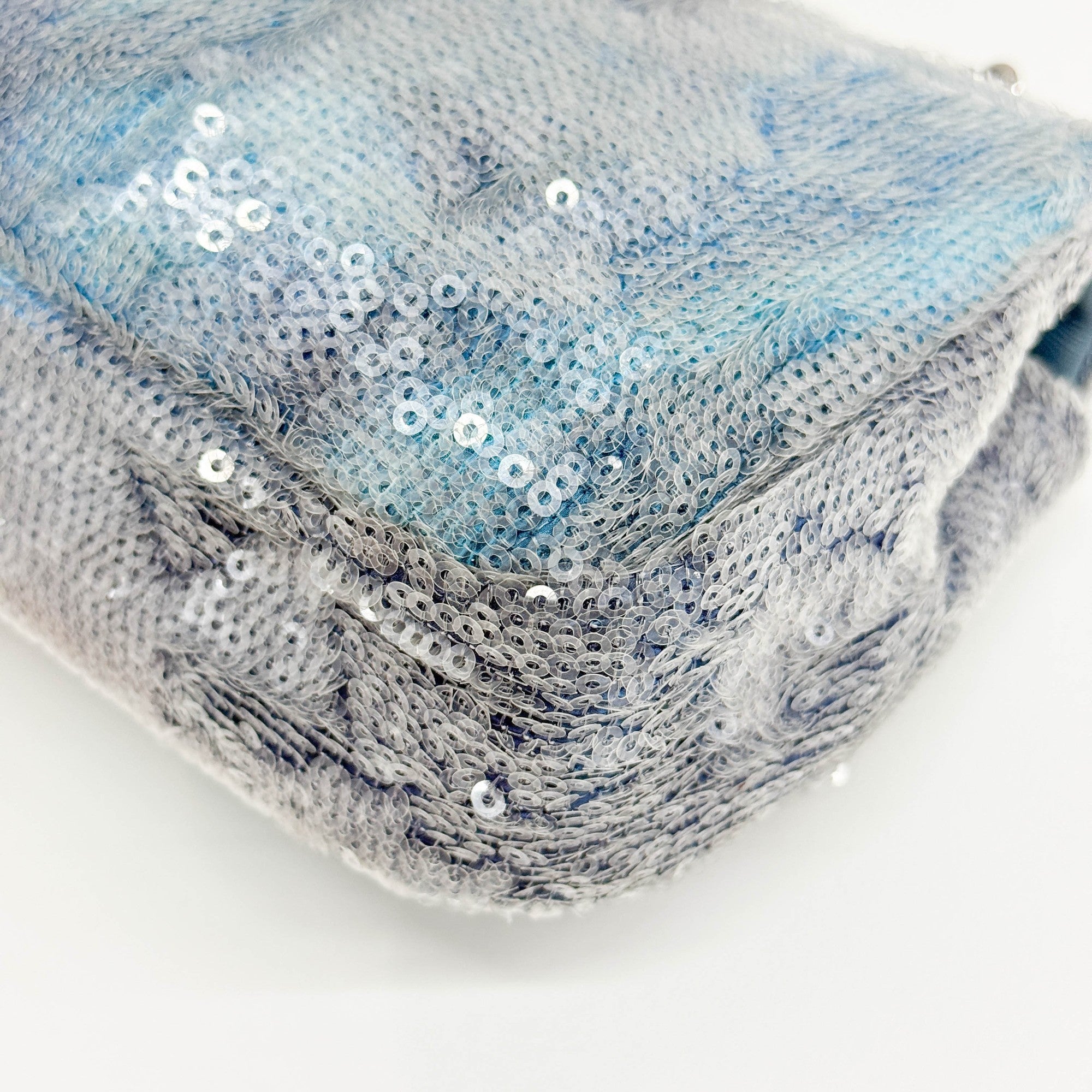 Classic Flap Waterfall Blue Sequin Shoulder Bag