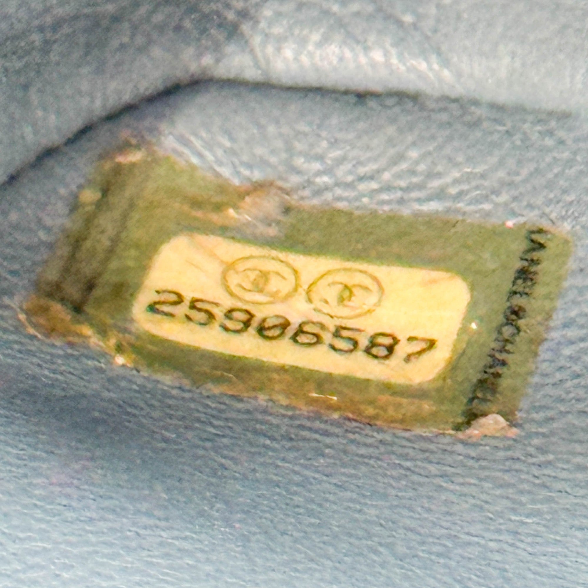 Classic Flap Waterfall Blue Sequin Shoulder Bag