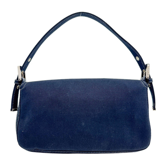 Baguette Blue Denim Shoulder Bag