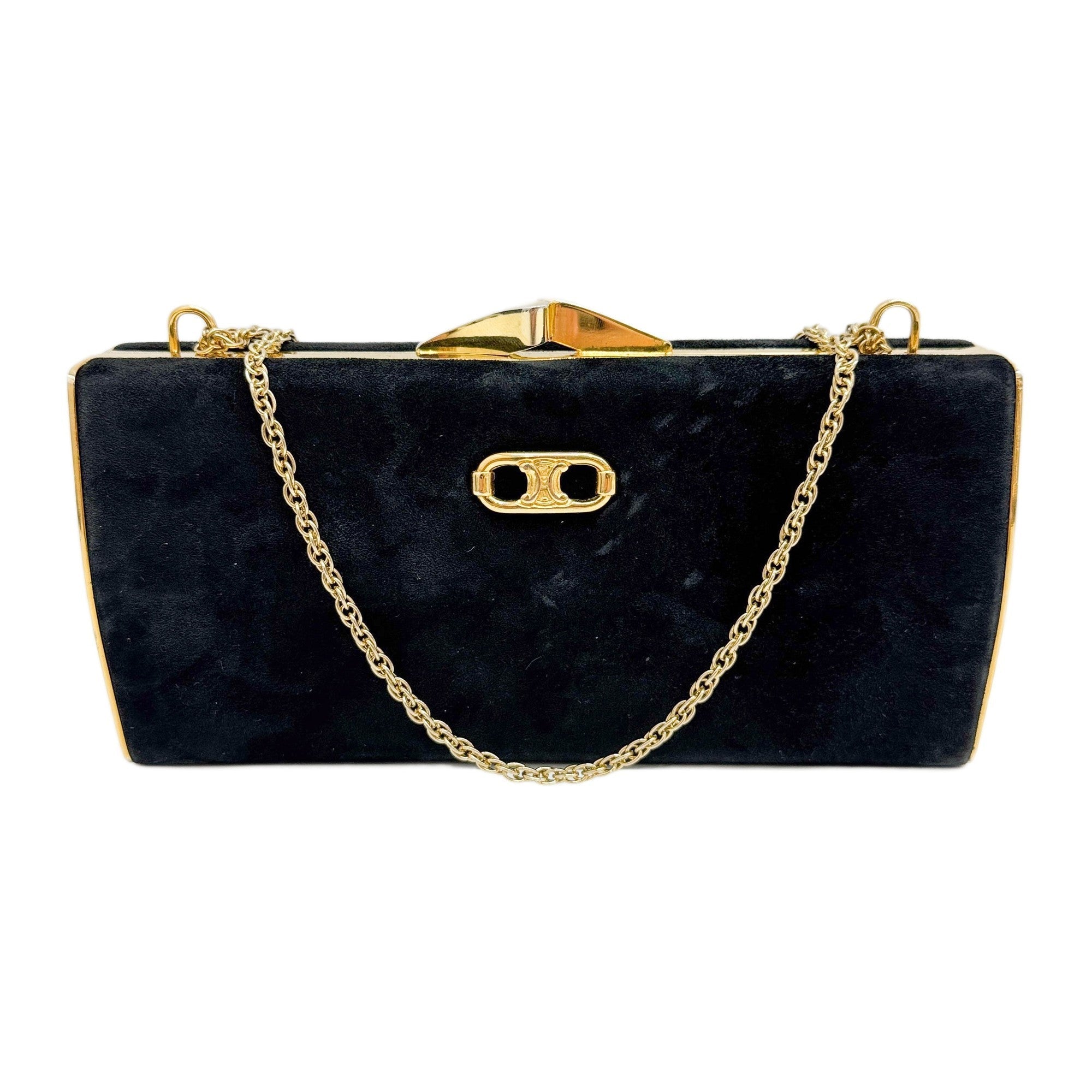 Crécy Black Suede Two Way Bag