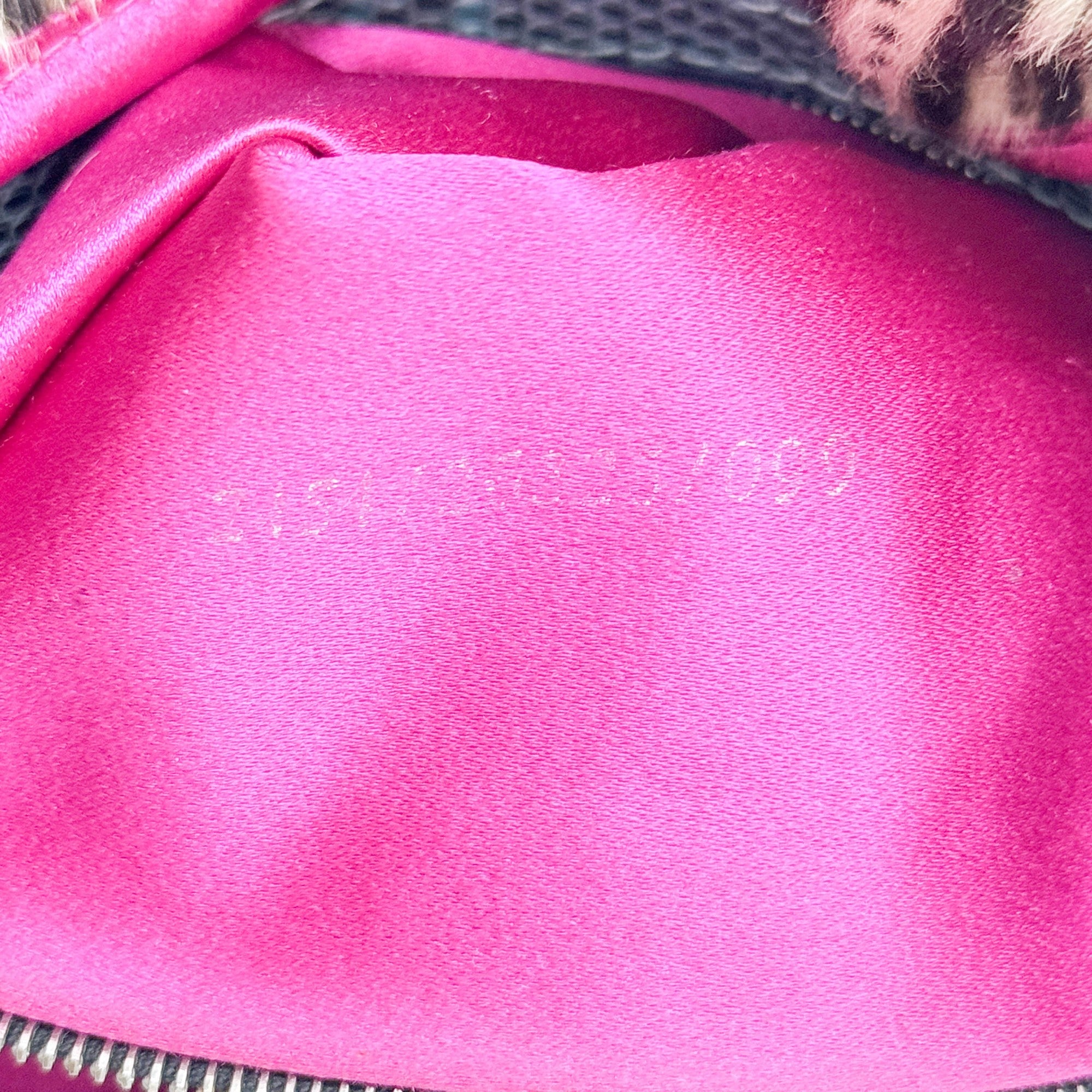 Mamma Baguette Beaded Embroidery White Zebra Print Pony Hair Shoulder Bag