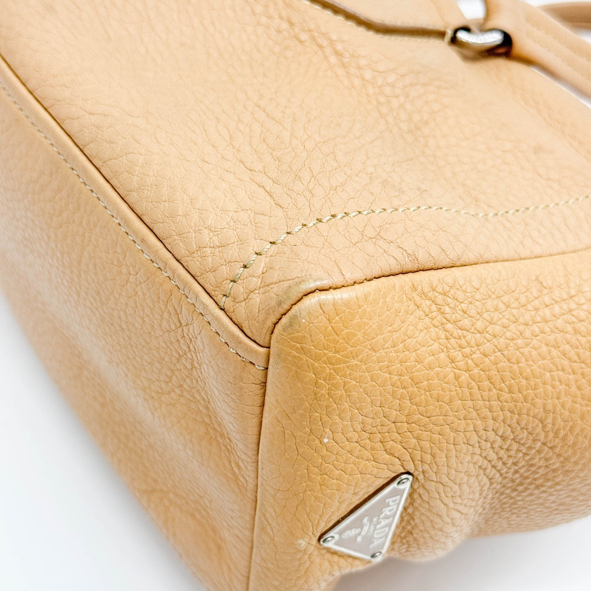 Sand Brown Leather Shoulder Bag