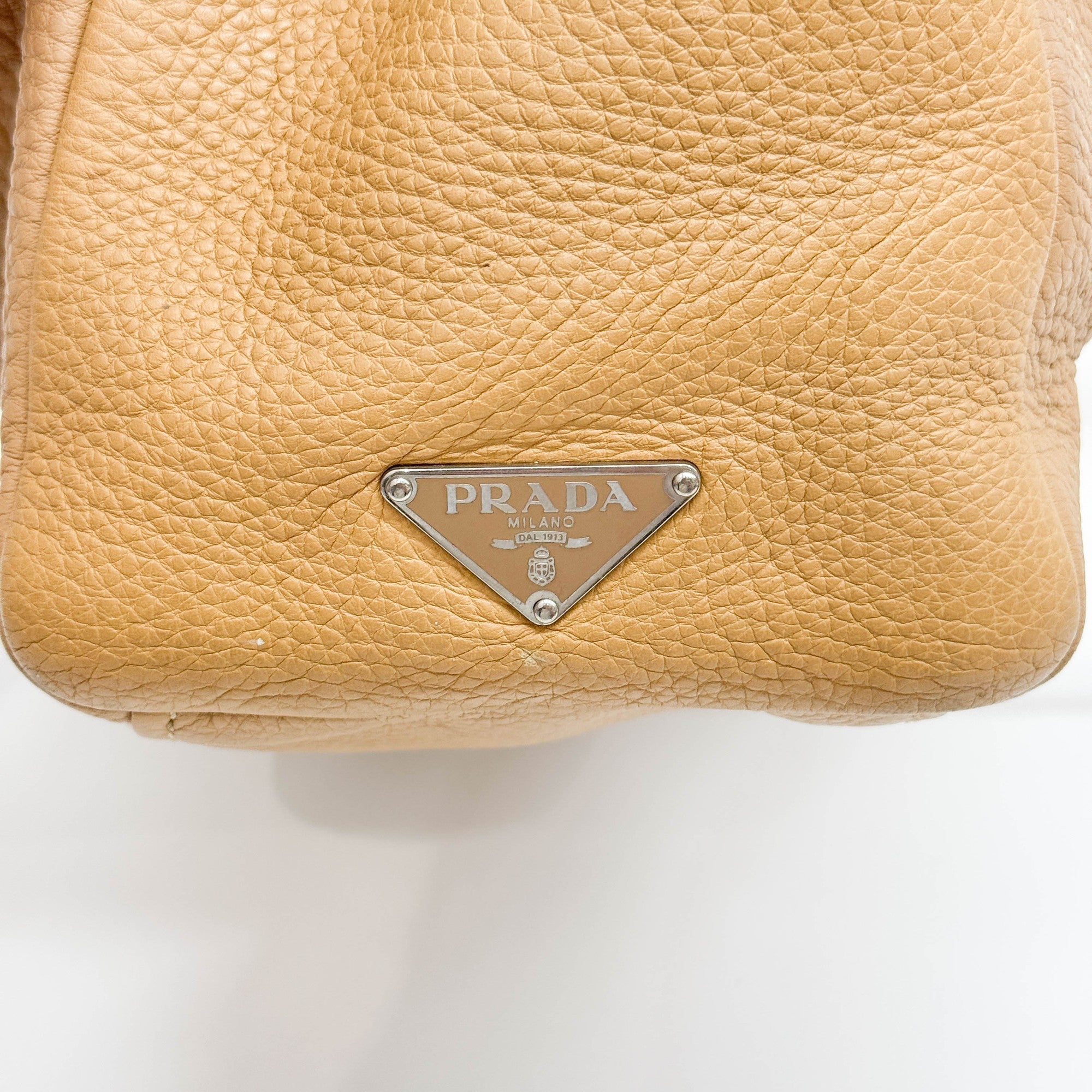 Sand Brown Leather Shoulder Bag