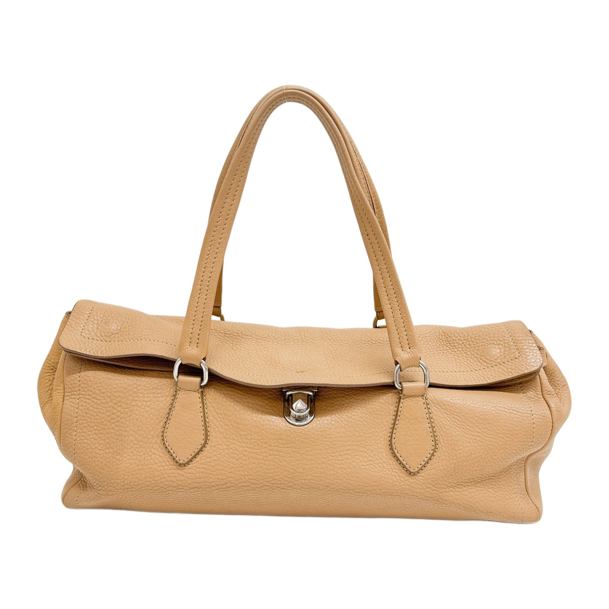 Sand Brown Leather Shoulder Bag