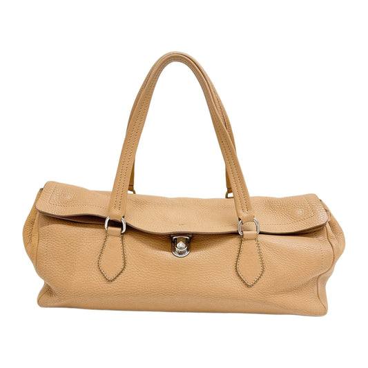 Sand Brown Leather Shoulder Bag