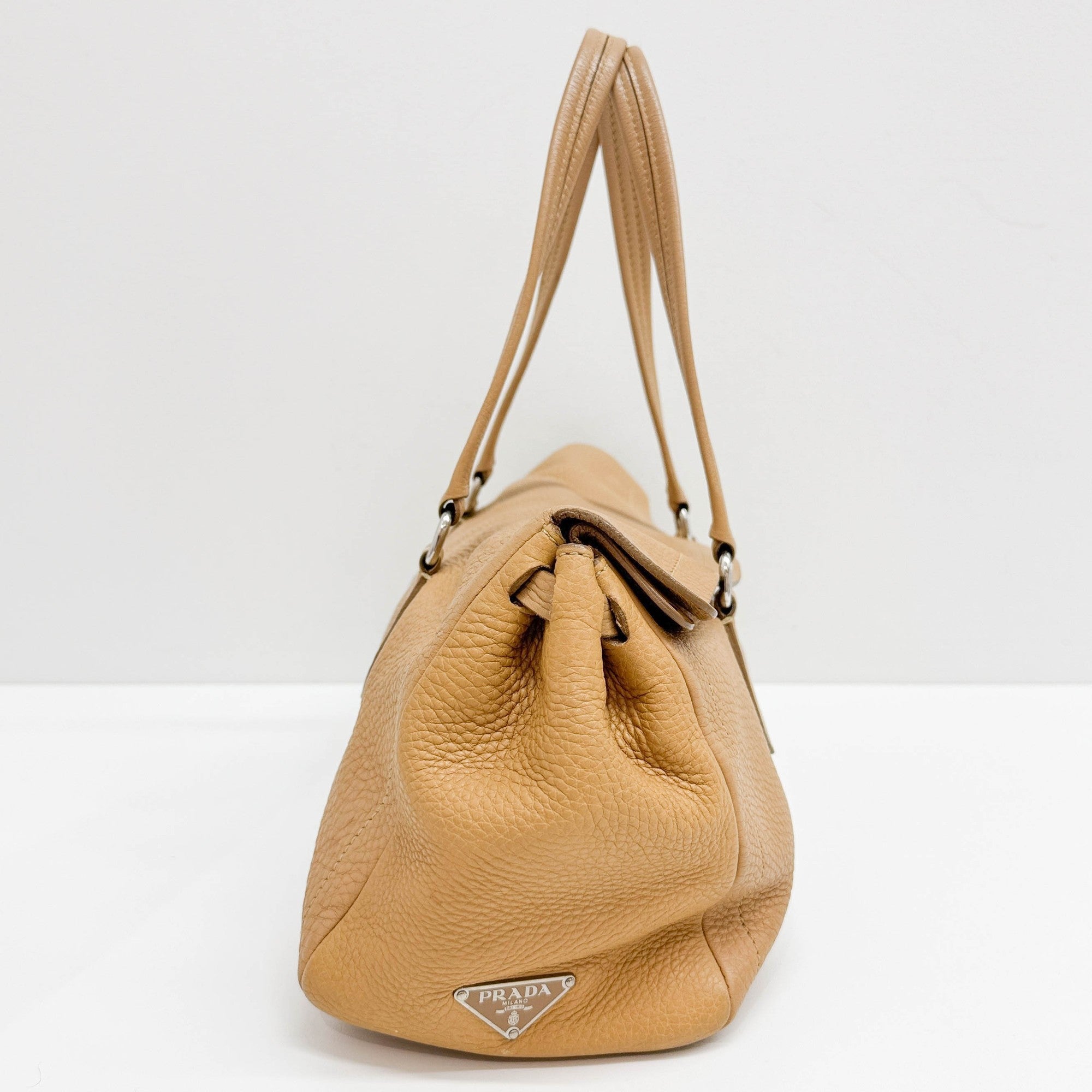 Sand Brown Leather Shoulder Bag