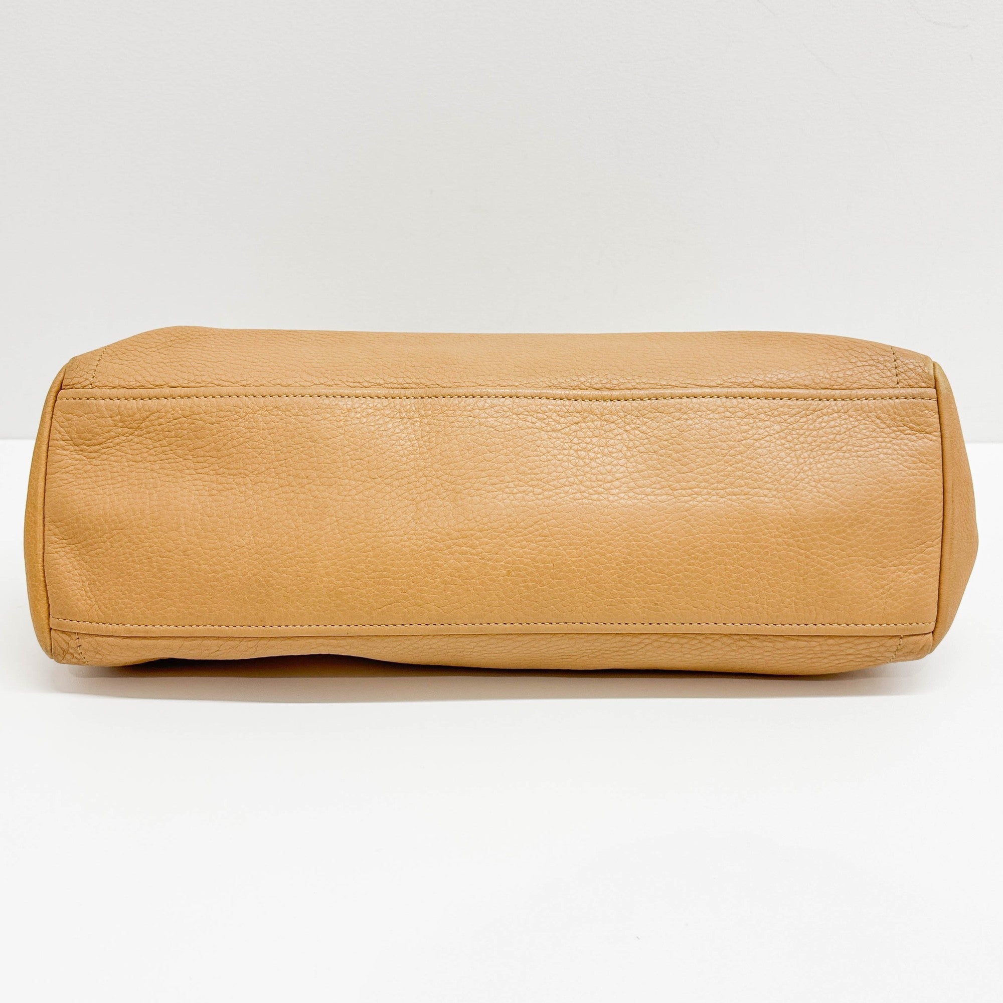 Sand Brown Leather Shoulder Bag