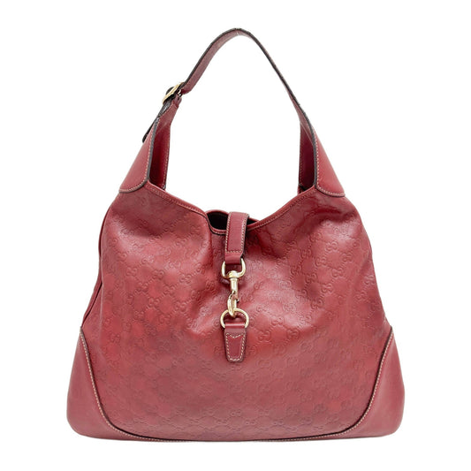 Red Guccissima Canvas Shoulder Bag