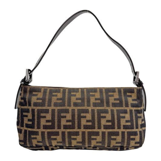 Brown Zucca Canvas Shoulder Bag