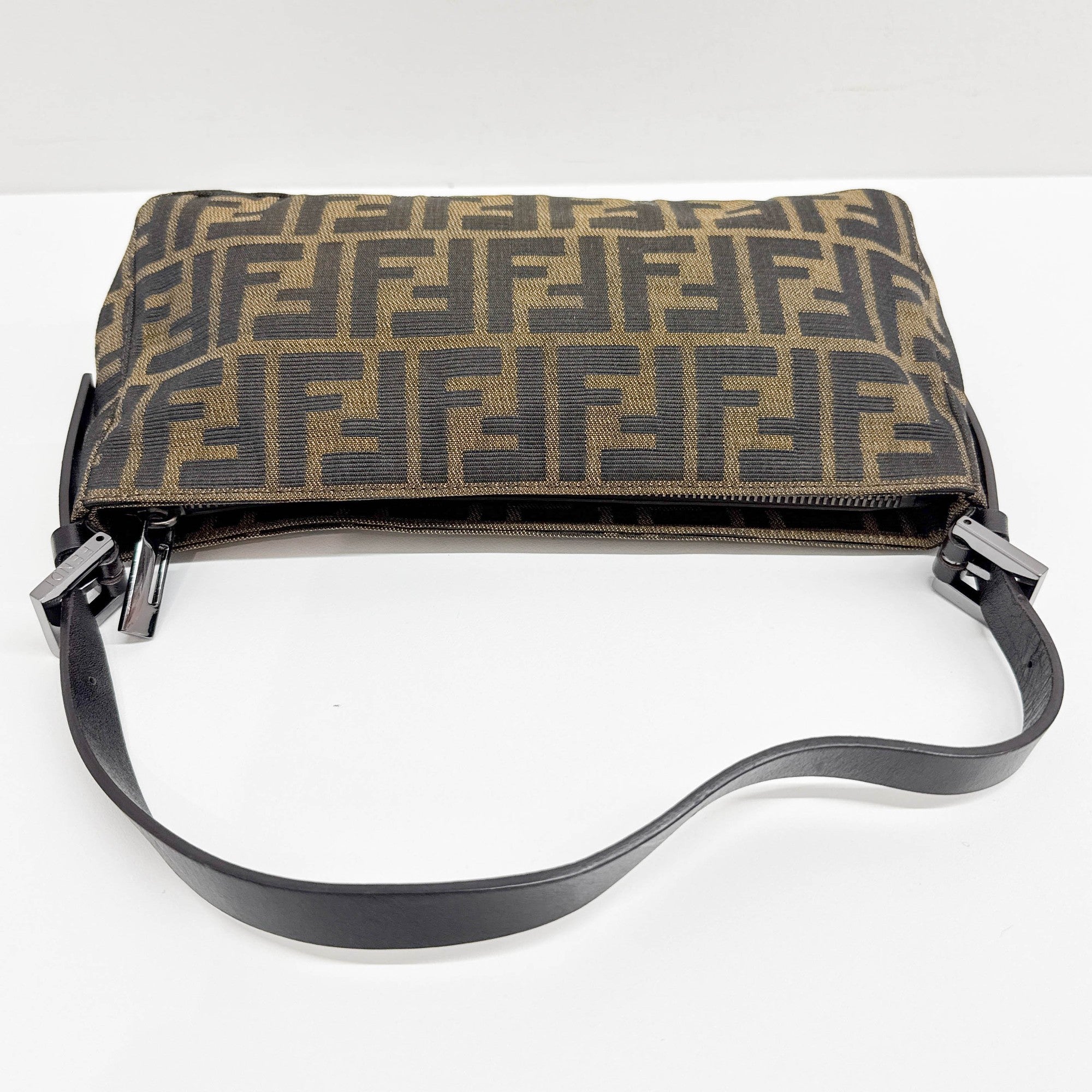 Brown Zucca Canvas Shoulder Bag