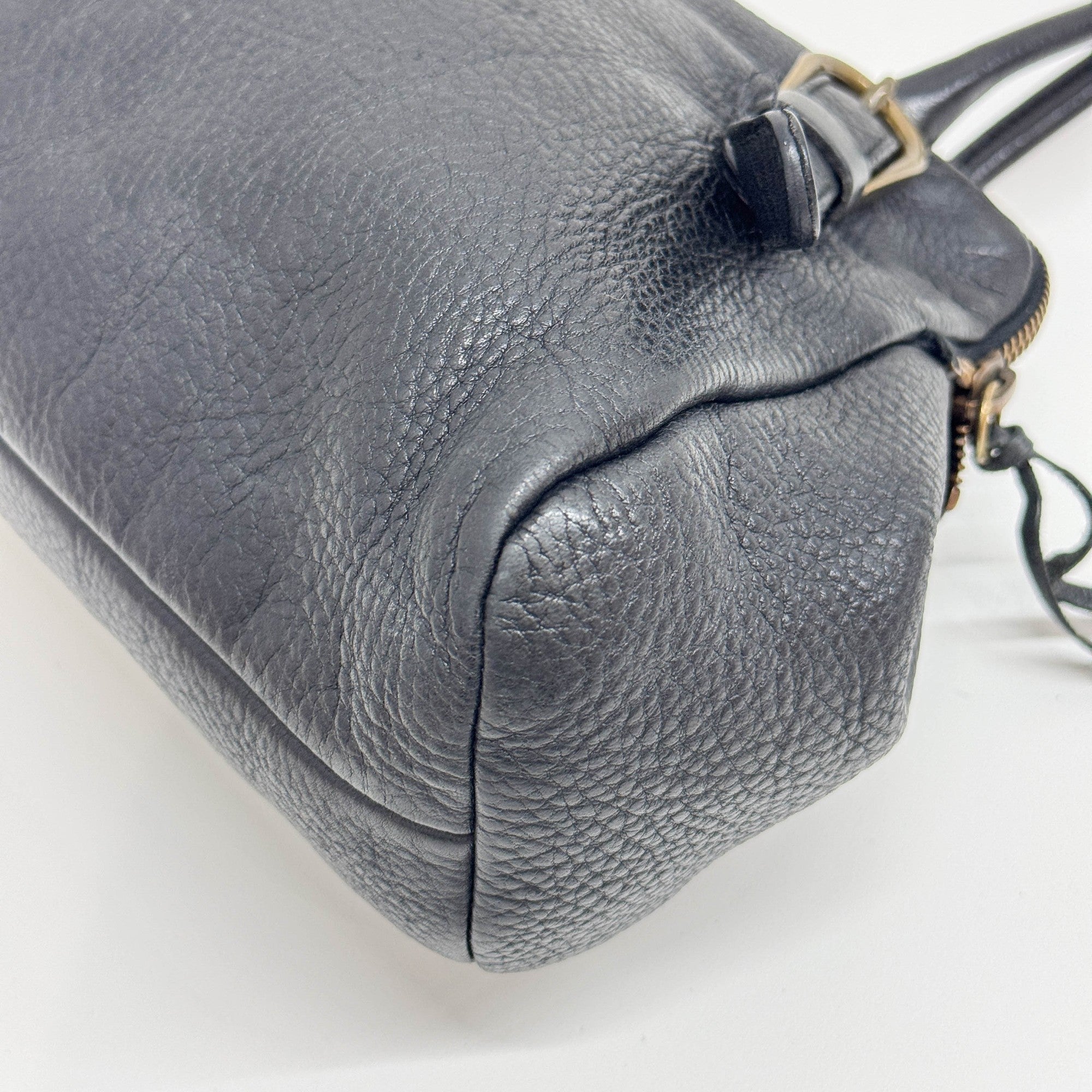 Black Leather Shoulder Bag