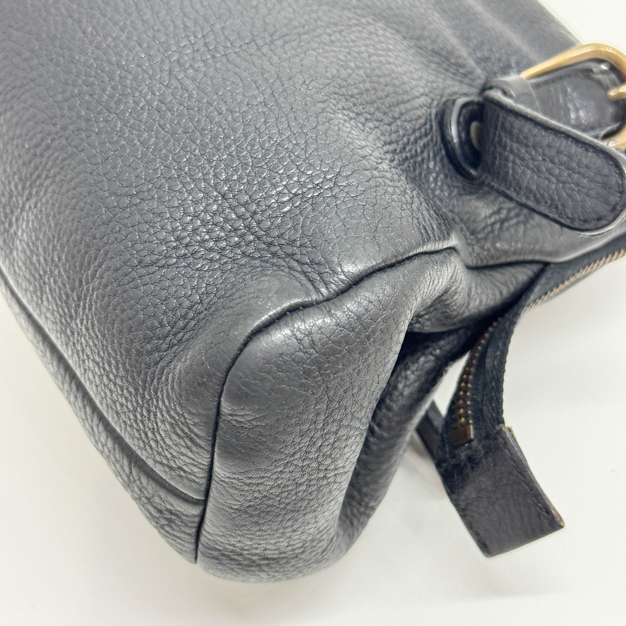 Black Leather Shoulder Bag