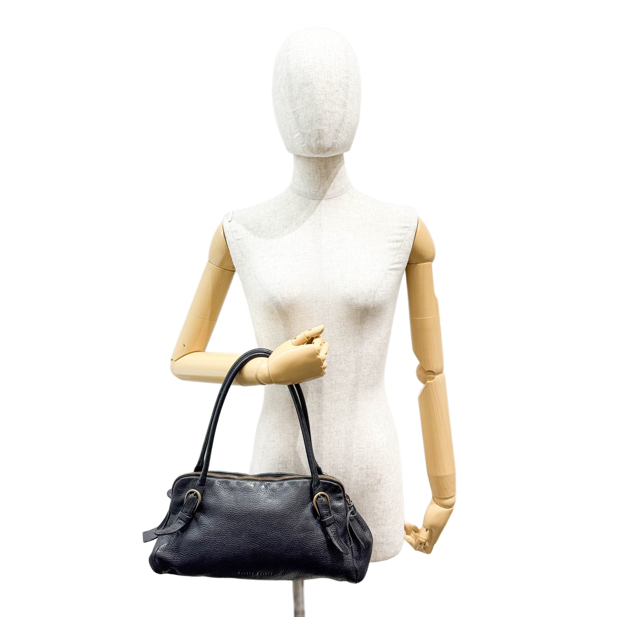 Black Leather Shoulder Bag