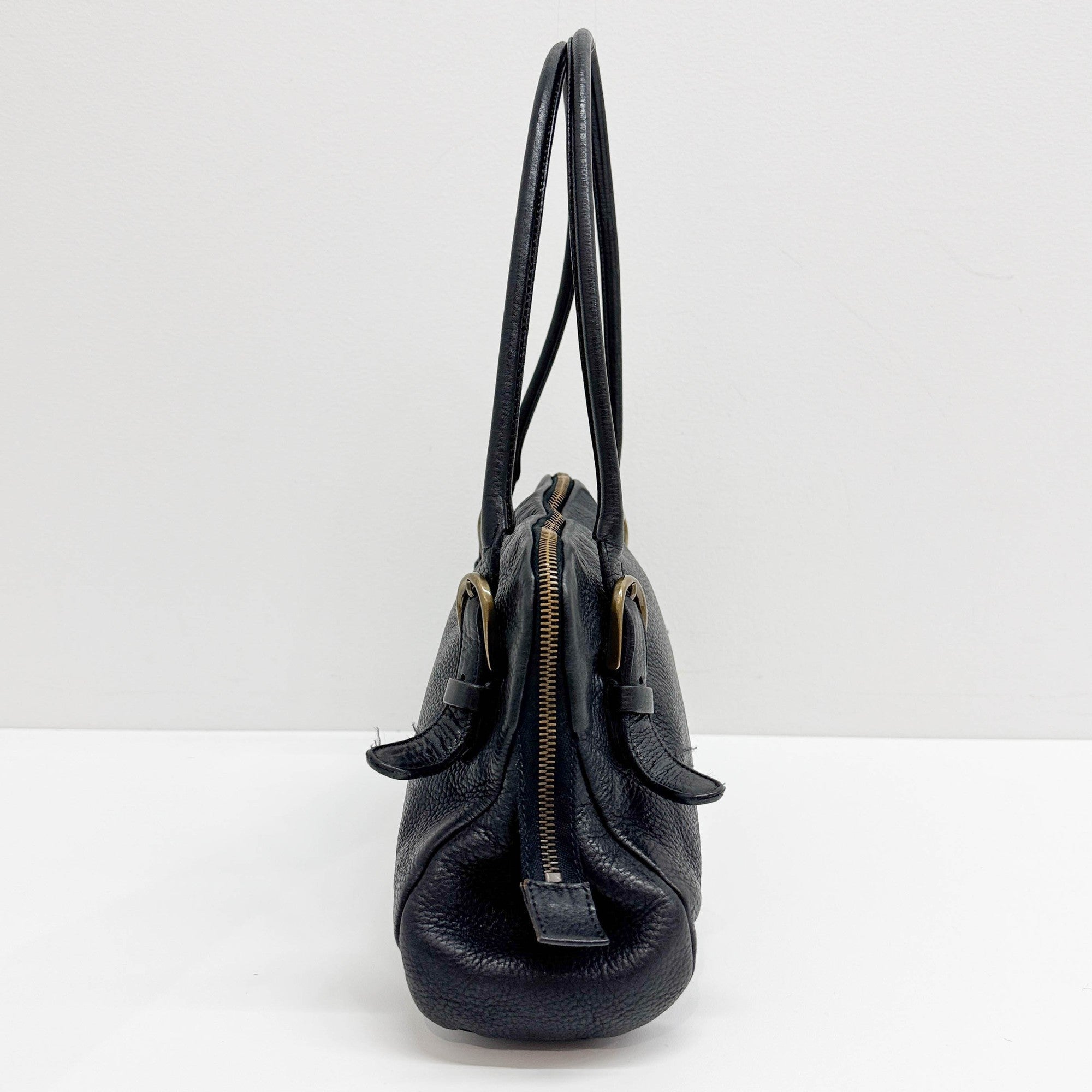 Black Leather Shoulder Bag