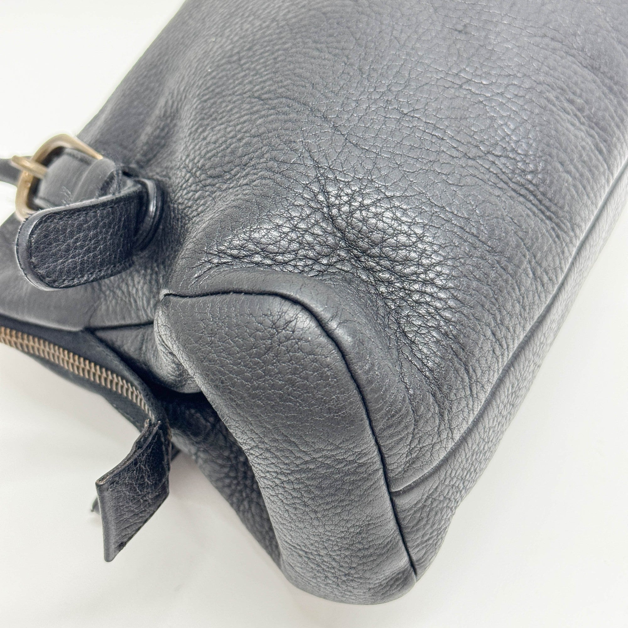 Black Leather Shoulder Bag