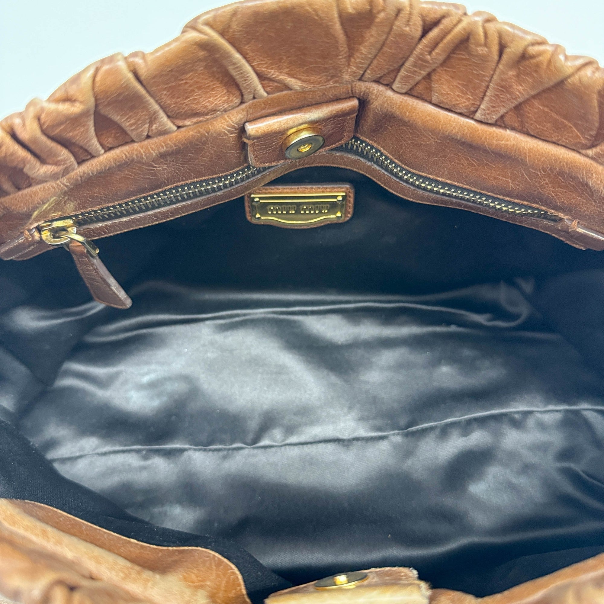 Vitello Brown Leather Two-Way Bag