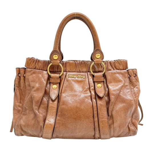 Vitello Brown Leather Two-Way Bag