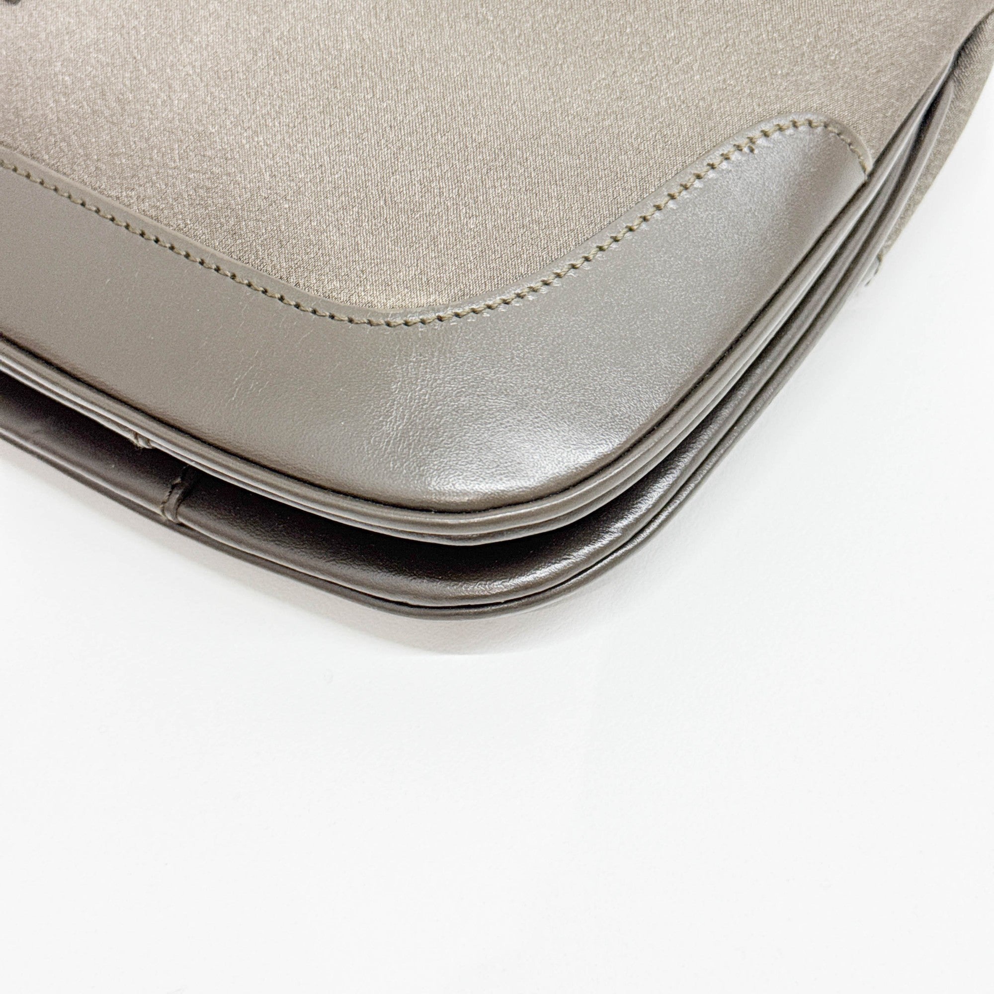 Mini Jackie Olive Green Satin Shoulder Bag