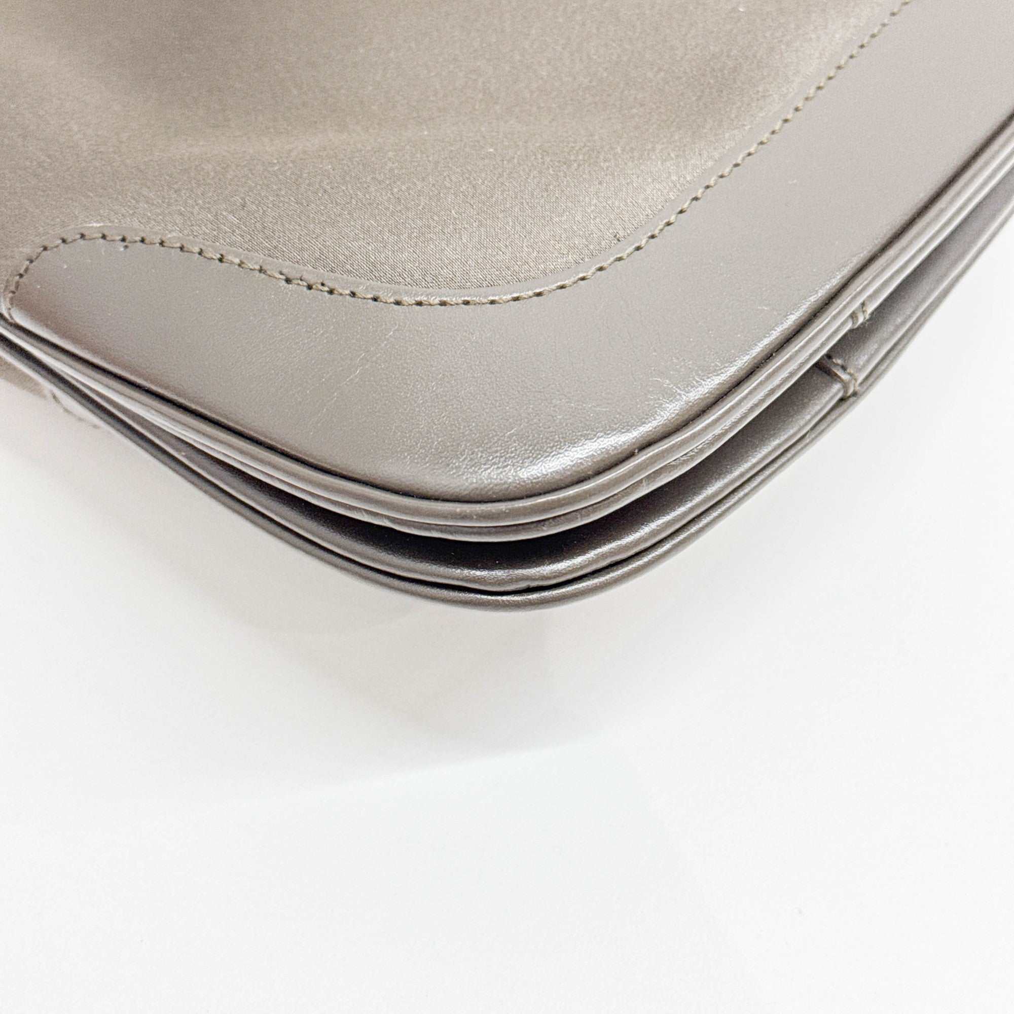 Mini Jackie Olive Green Satin Shoulder Bag