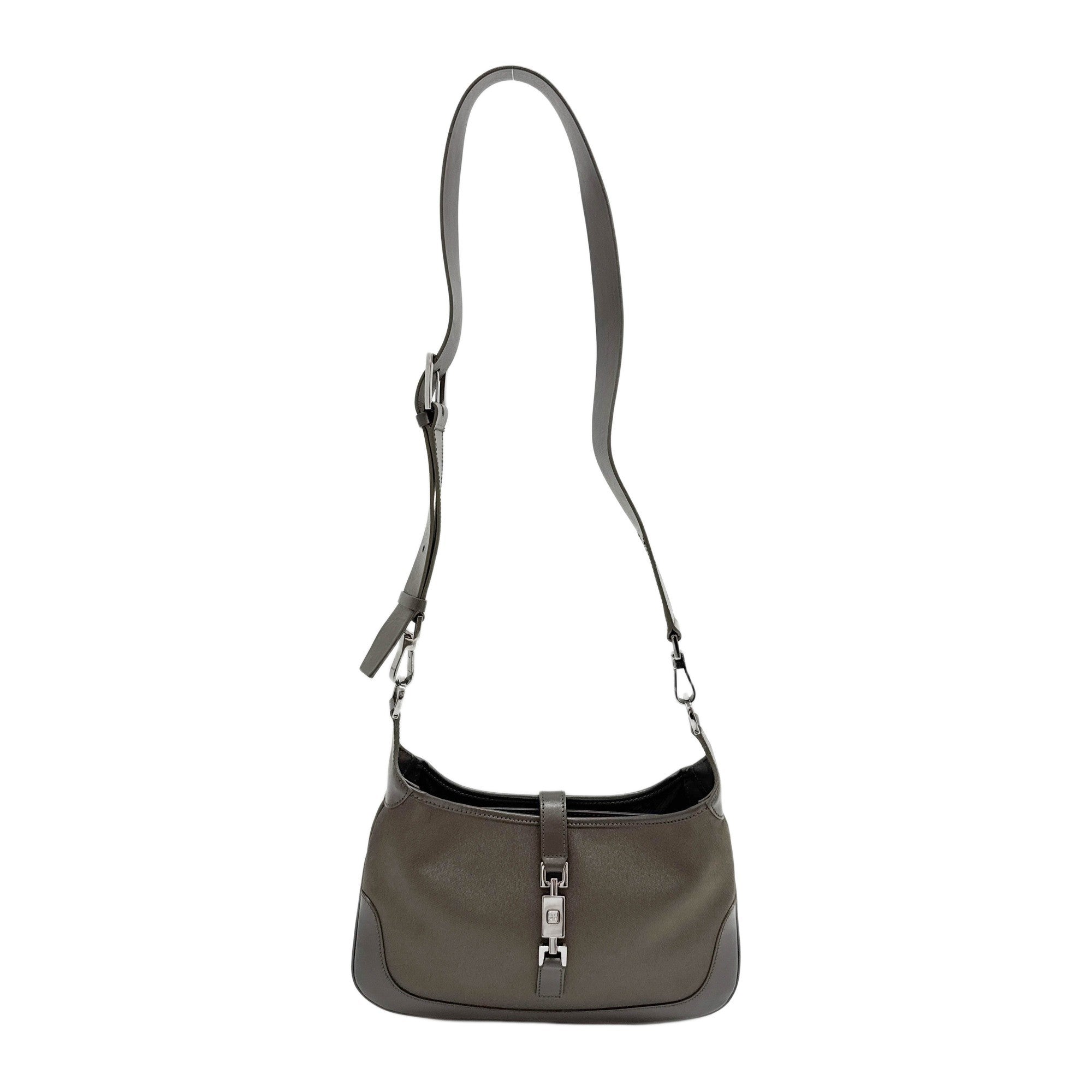 Mini Jackie Olive Green Satin Shoulder Bag