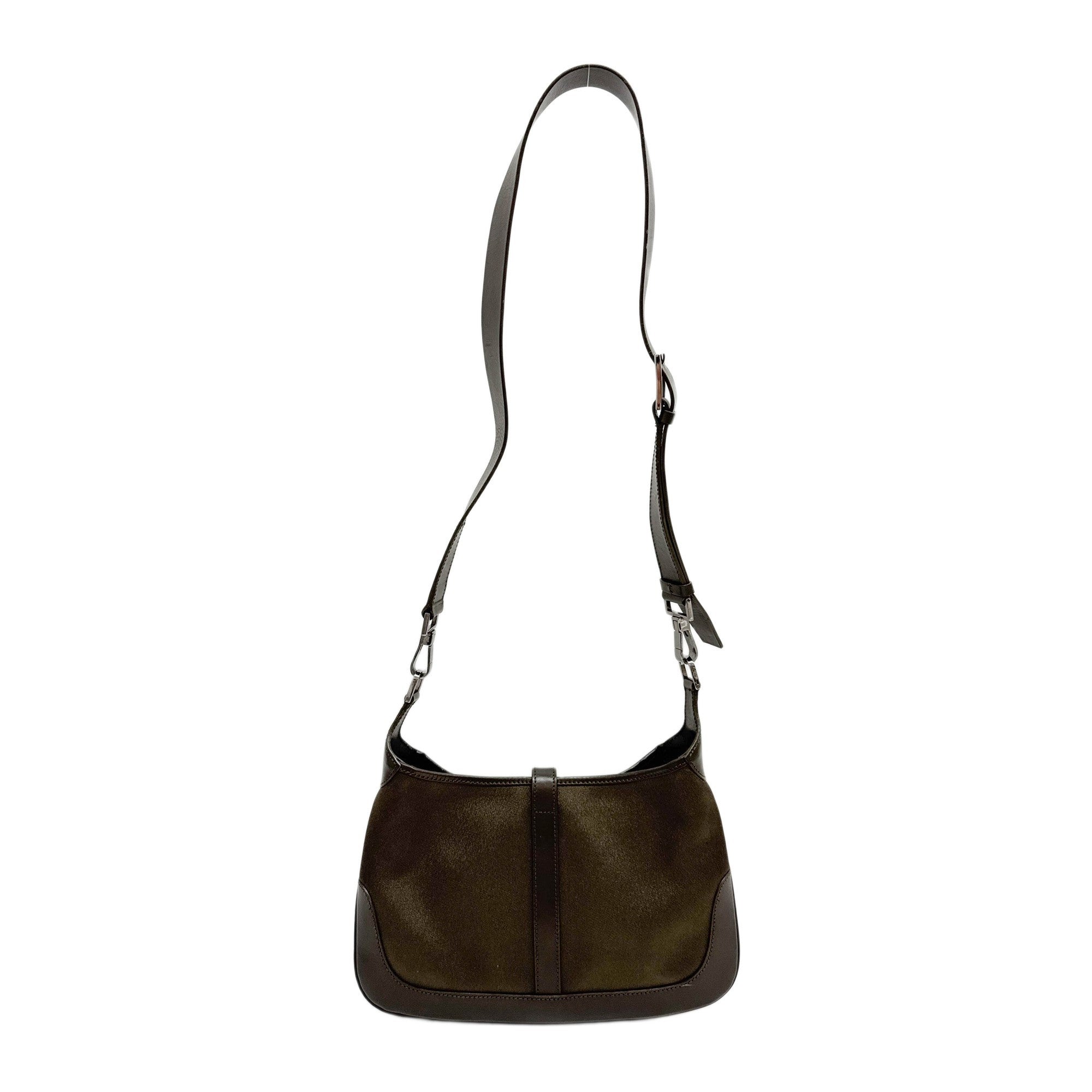 Mini Jackie Olive Green Satin Shoulder Bag
