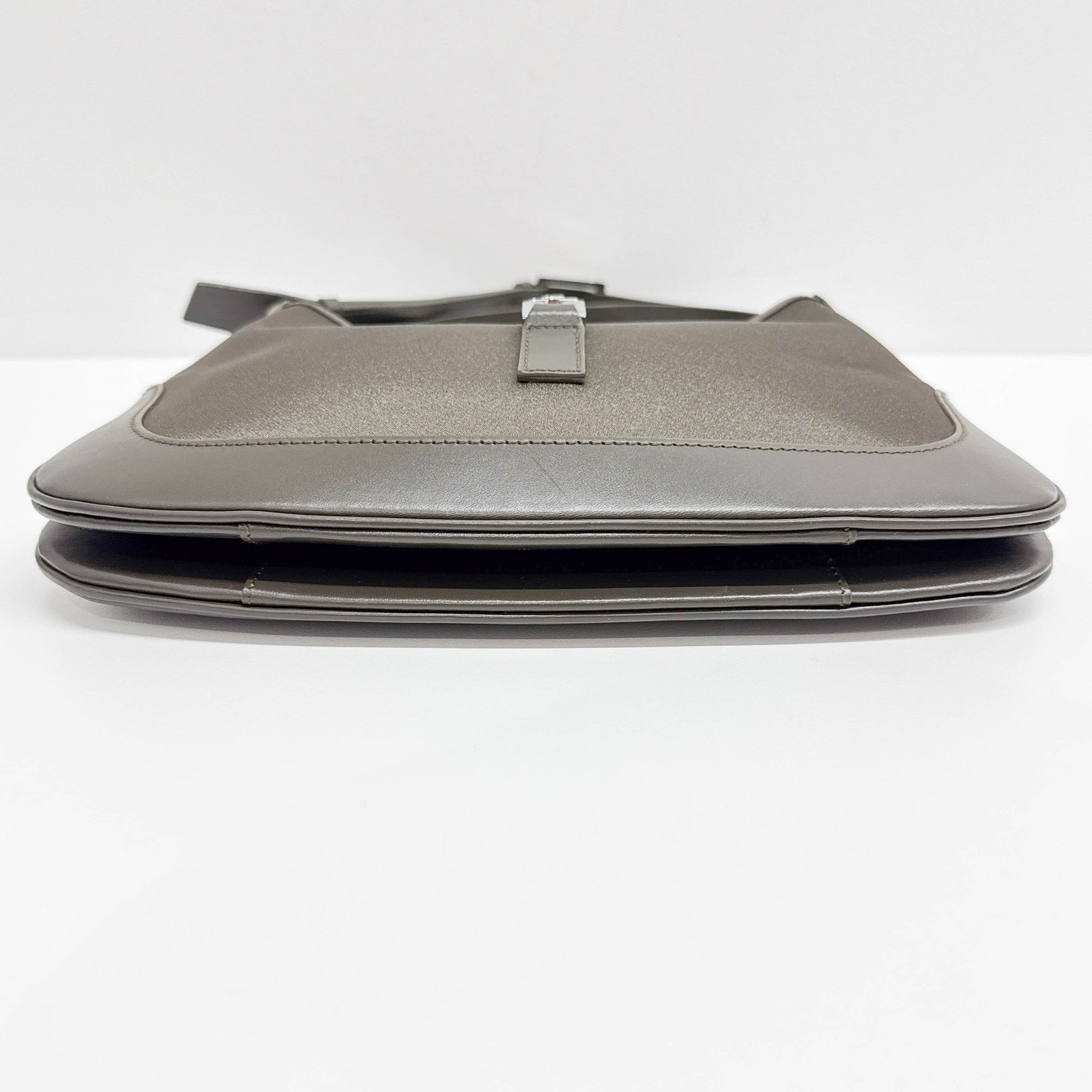 Mini Jackie Olive Green Satin Shoulder Bag