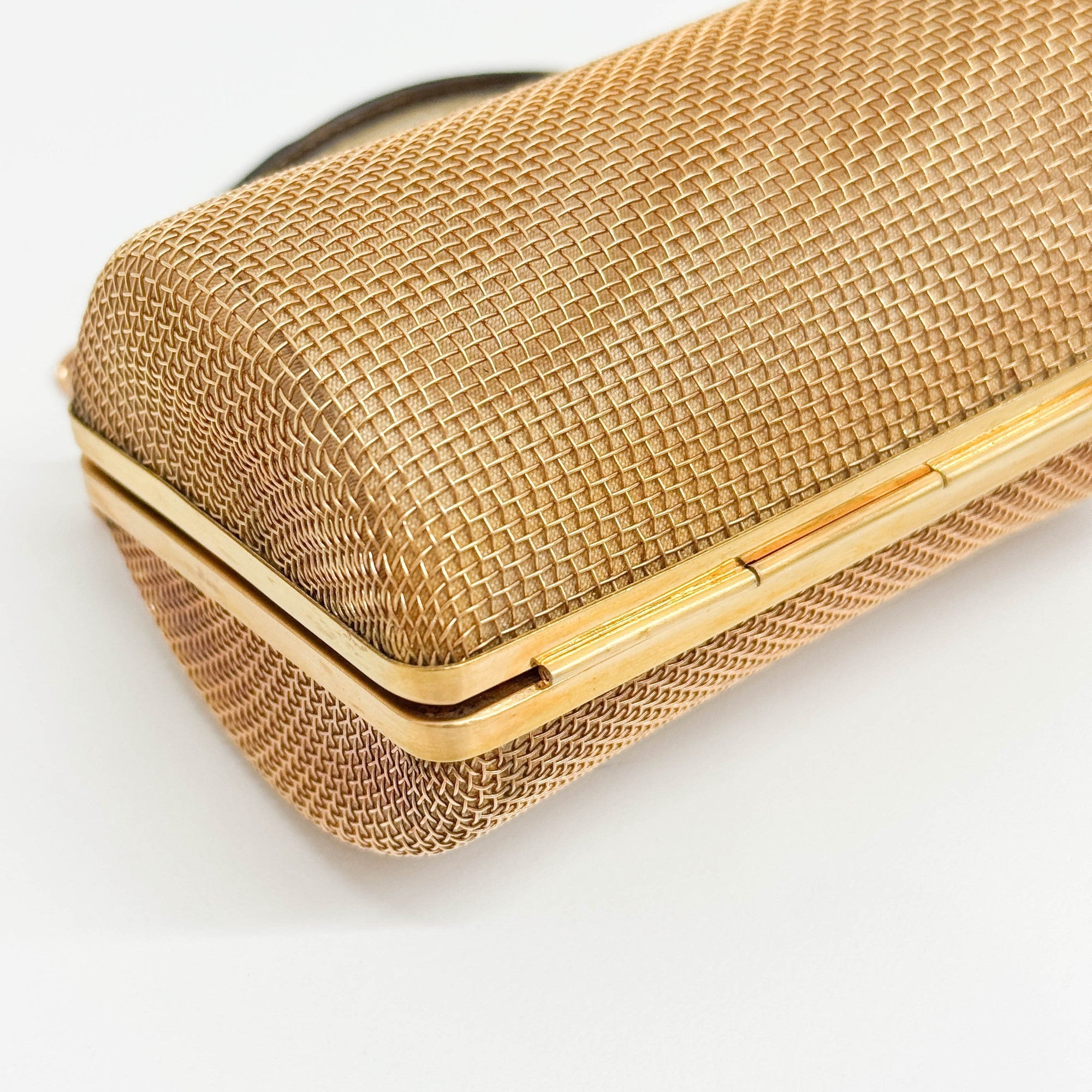 Mini Gold Pleated Accessory Hand Bag