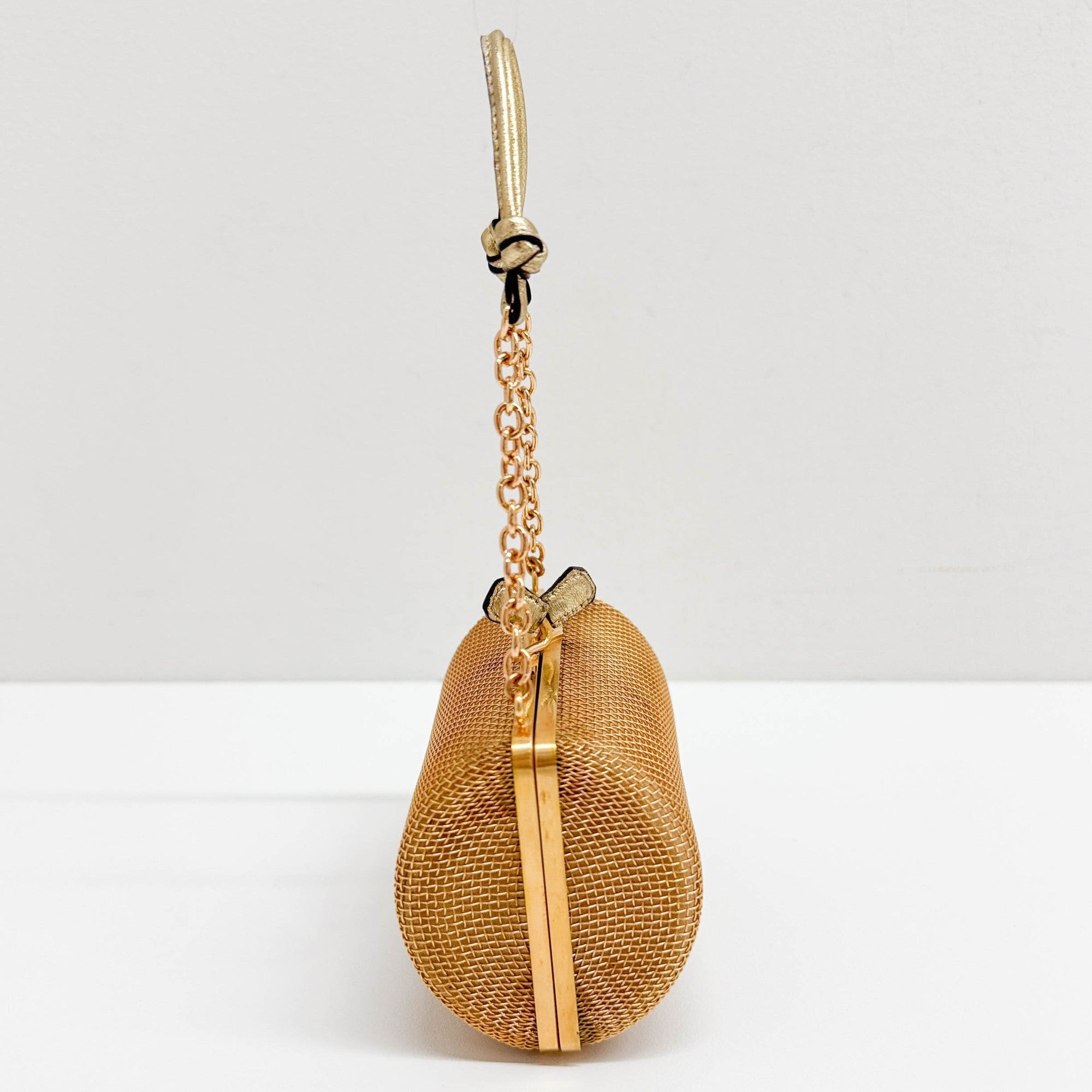Mini Gold Pleated Accessory Hand Bag
