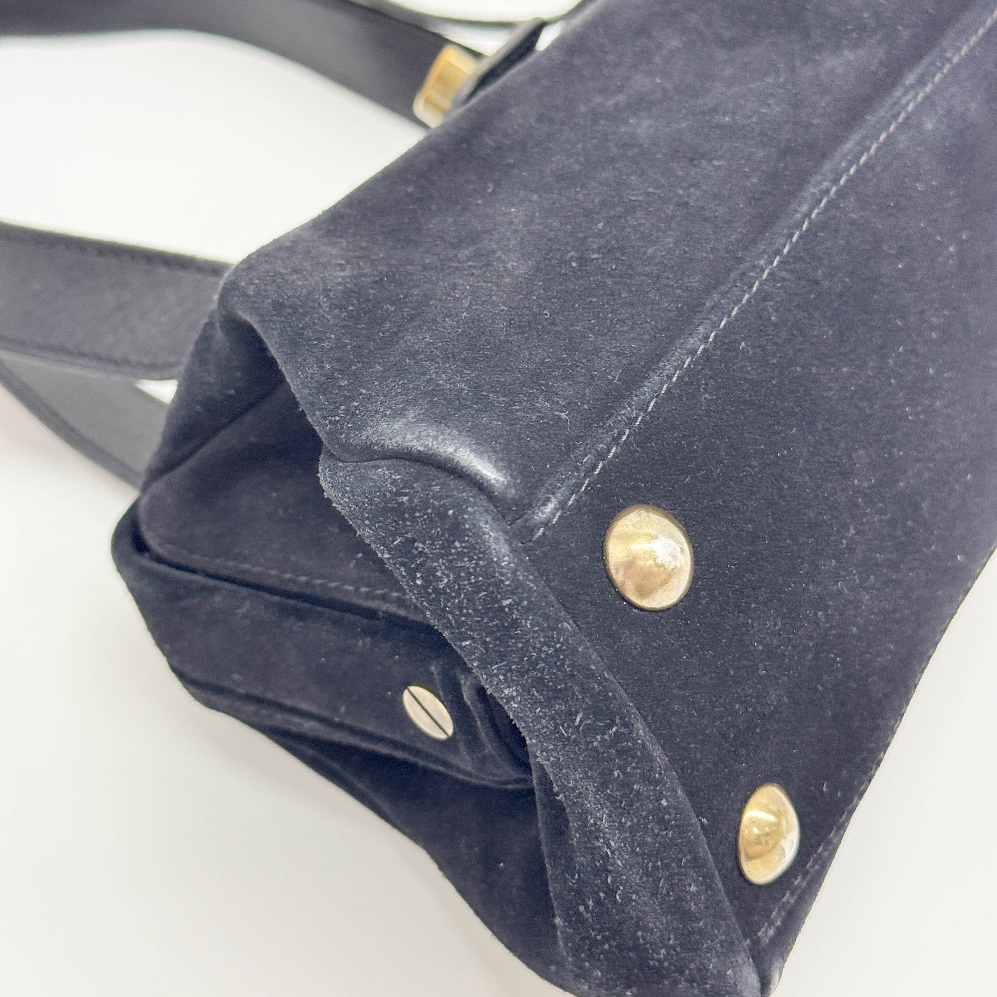 Black Suede Shoulder Bag