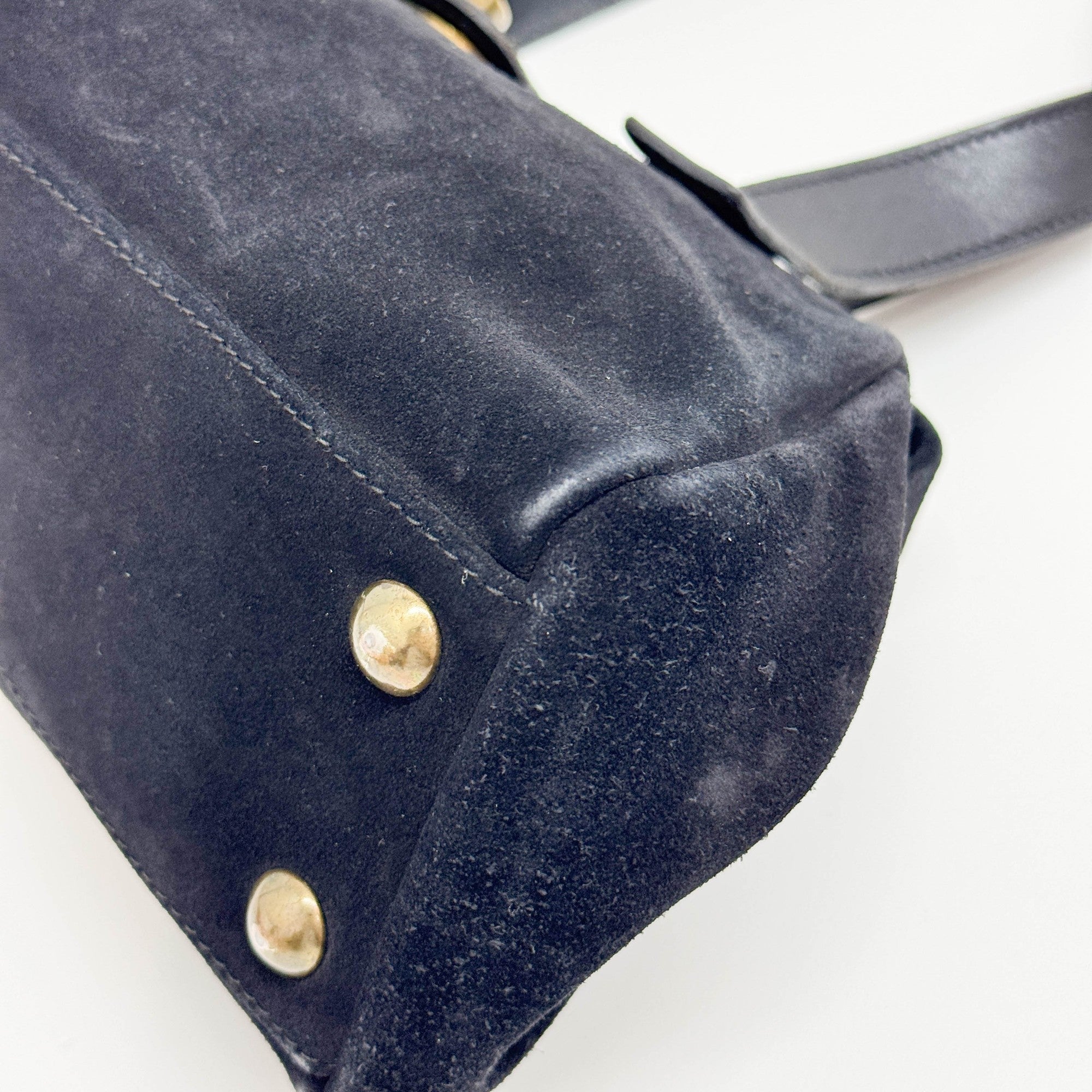 Black Suede Shoulder Bag