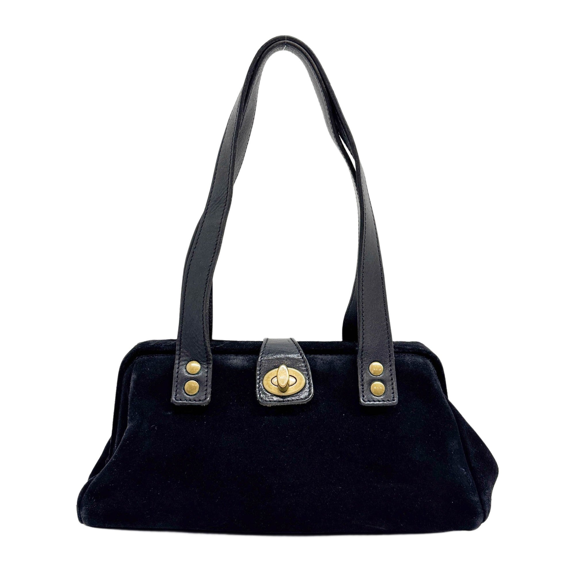Black Suede Shoulder Bag