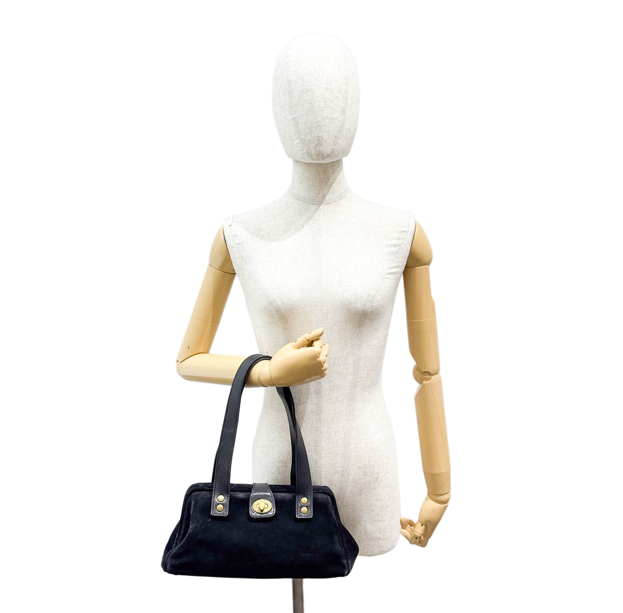 Black Suede Shoulder Bag