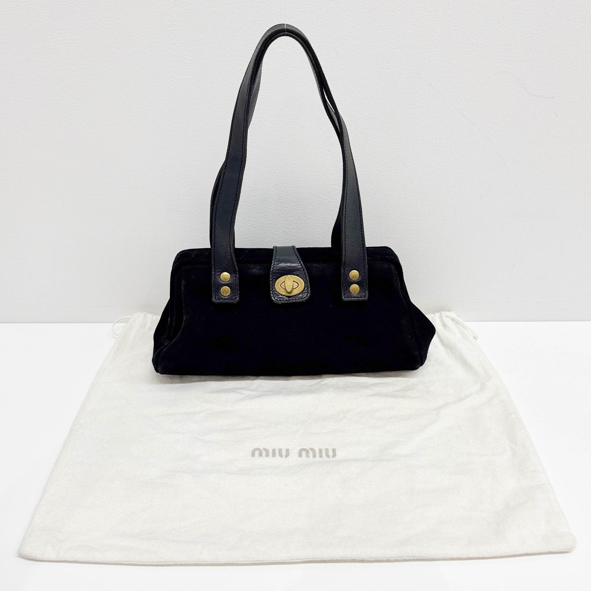 Black Suede Shoulder Bag