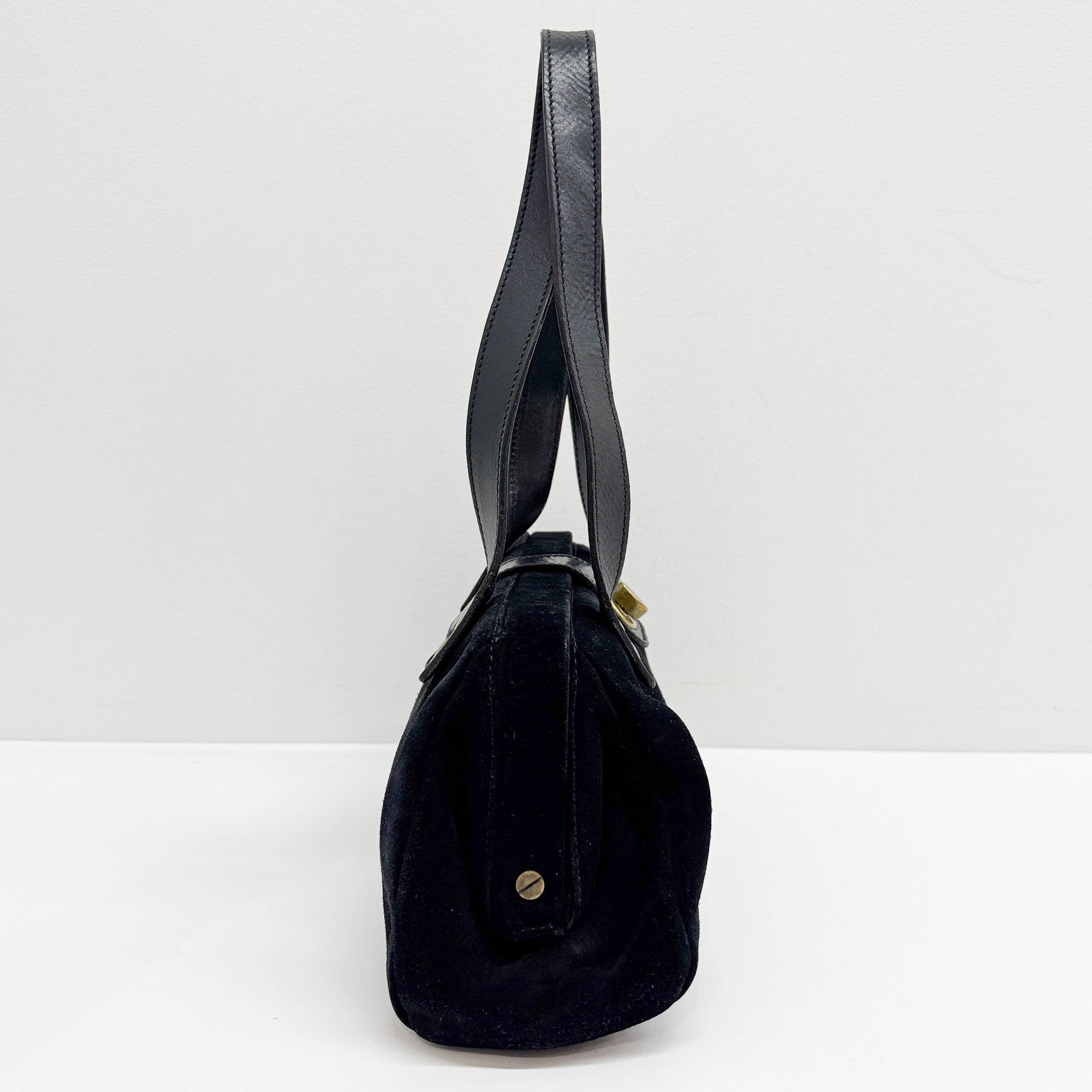 Black Suede Shoulder Bag
