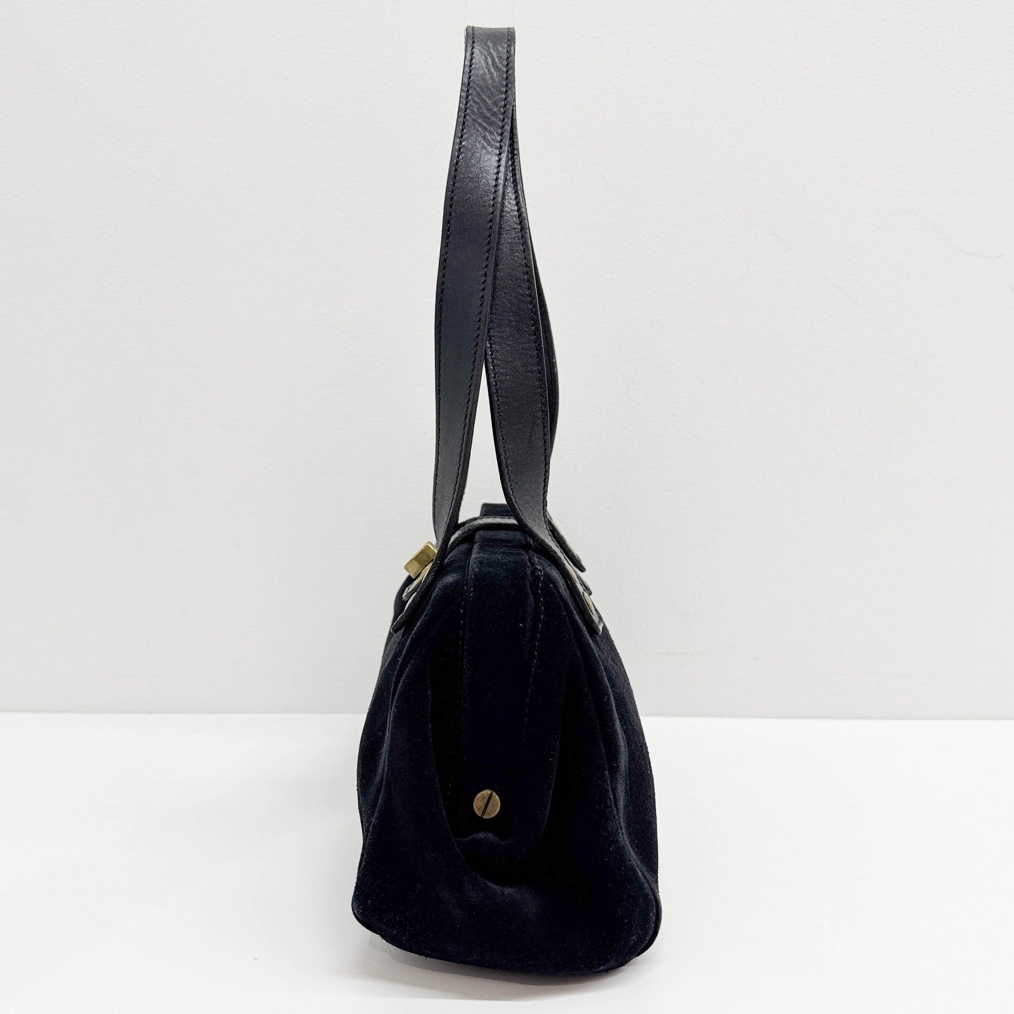 Black Suede Shoulder Bag