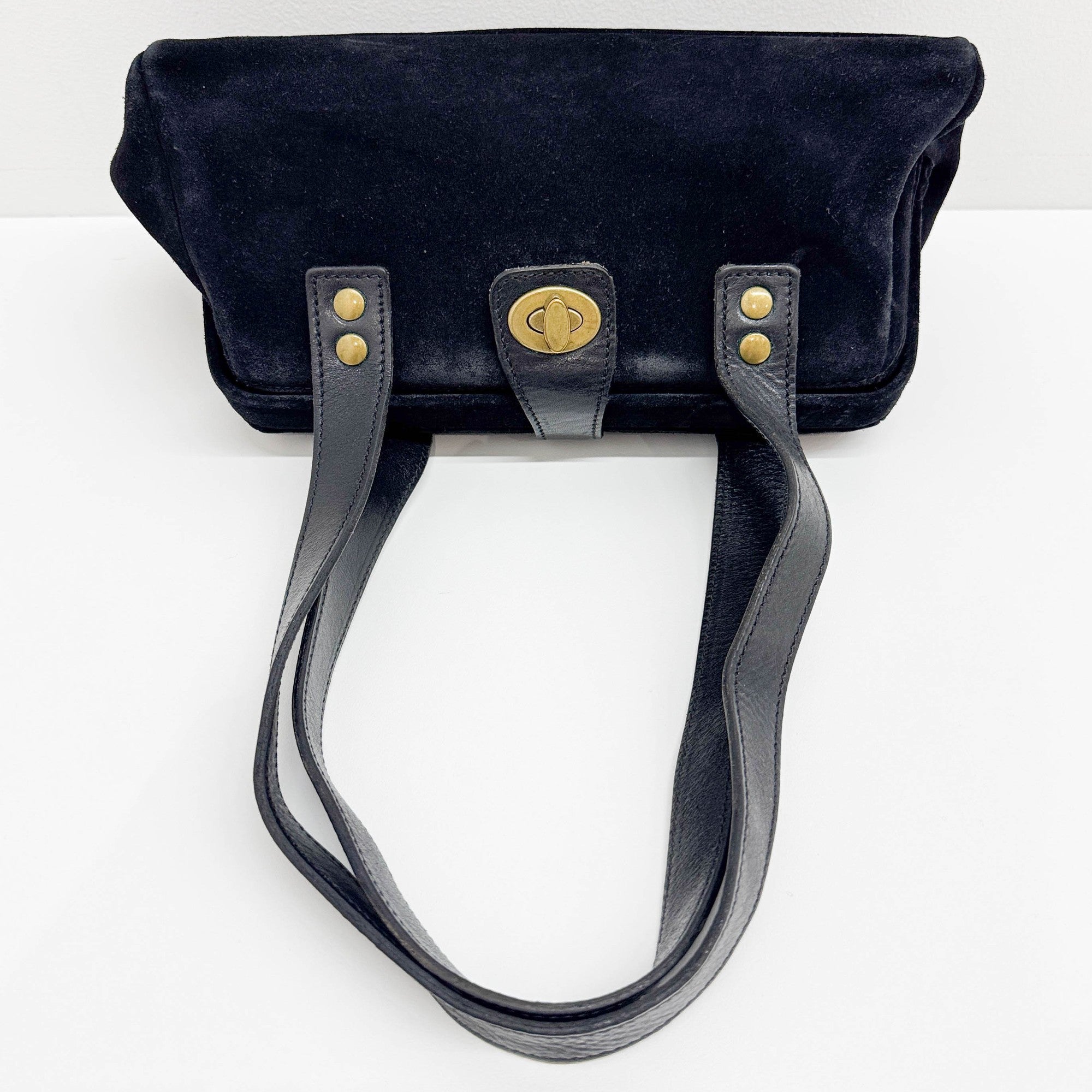 Black Suede Shoulder Bag